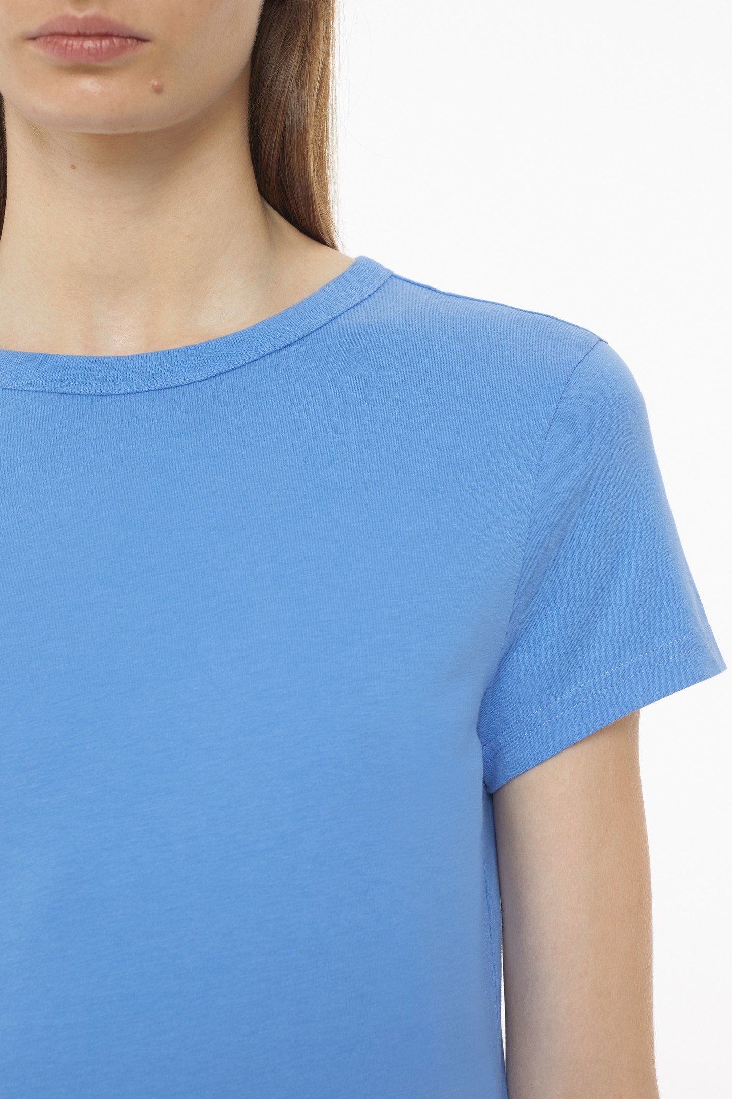 CREW NECK SHORT SLEEVE T-SHIRTS CHAMBRAY BLUE 6