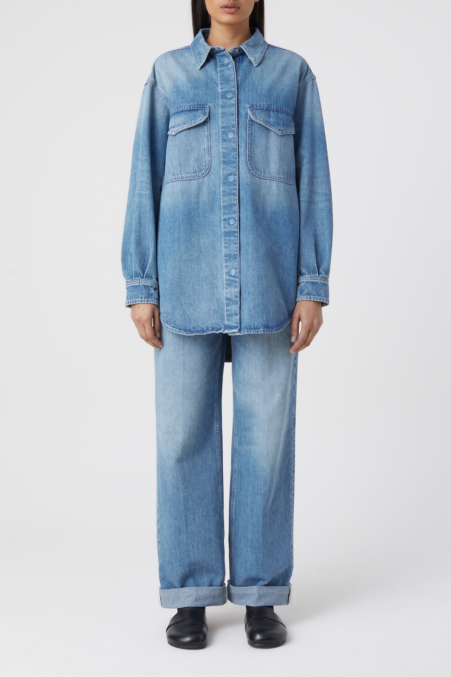DENIM OVERSHIRT MID BLUE 4