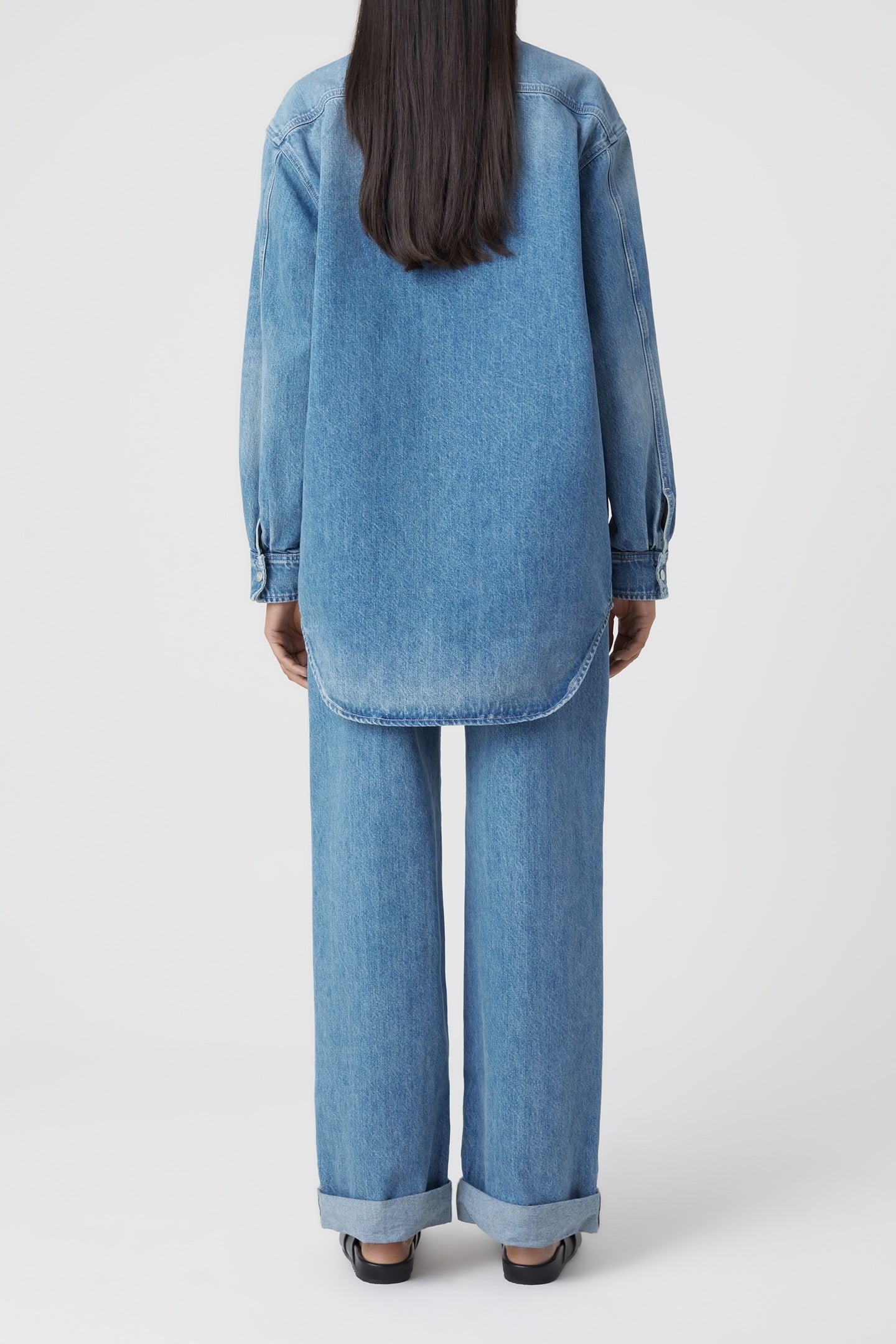 DENIM OVERSHIRT MID BLUE 5