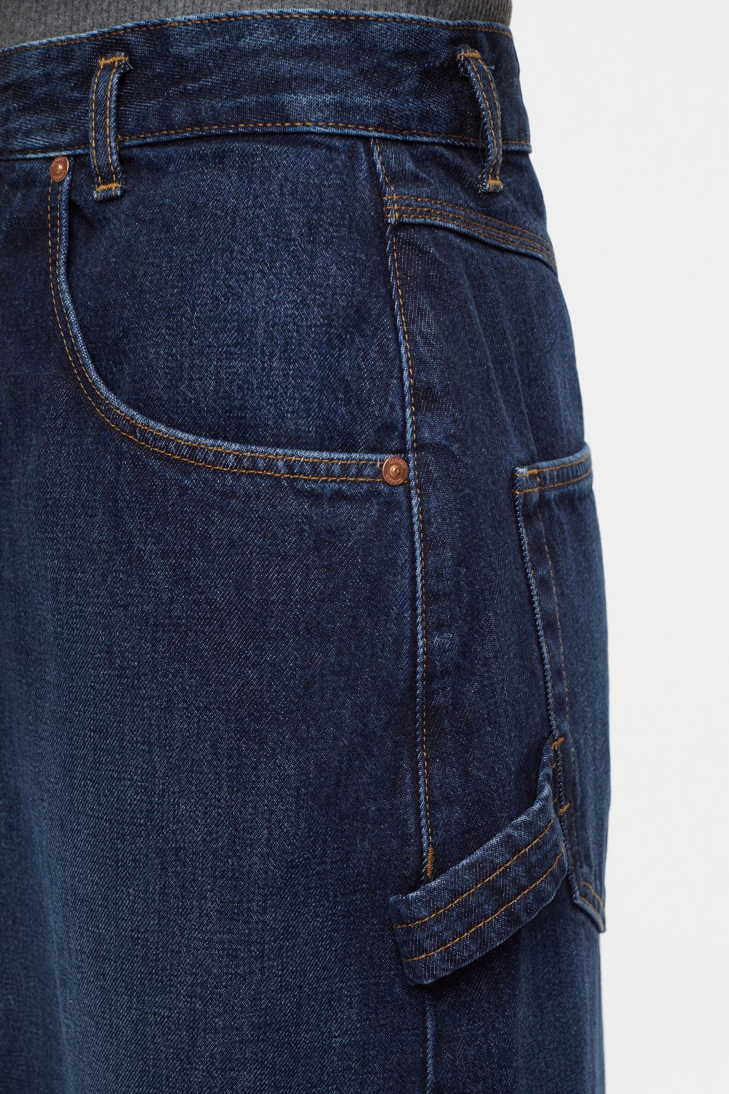 LONG 5-POCKET SKIRT DARK BLUE 8