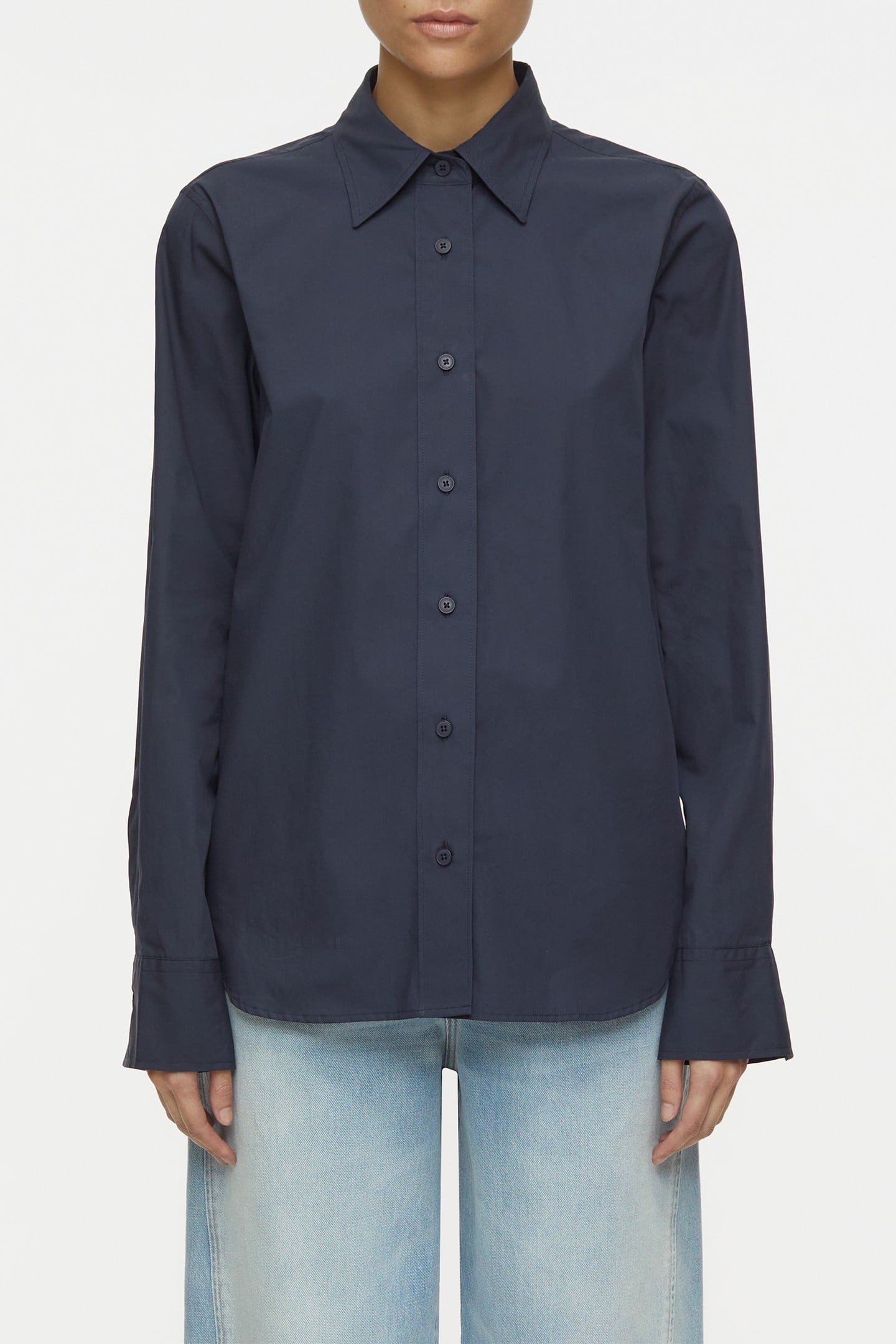 STRAIGHT FITTED SHIRT & BLOUSES DARK NIGHT 3