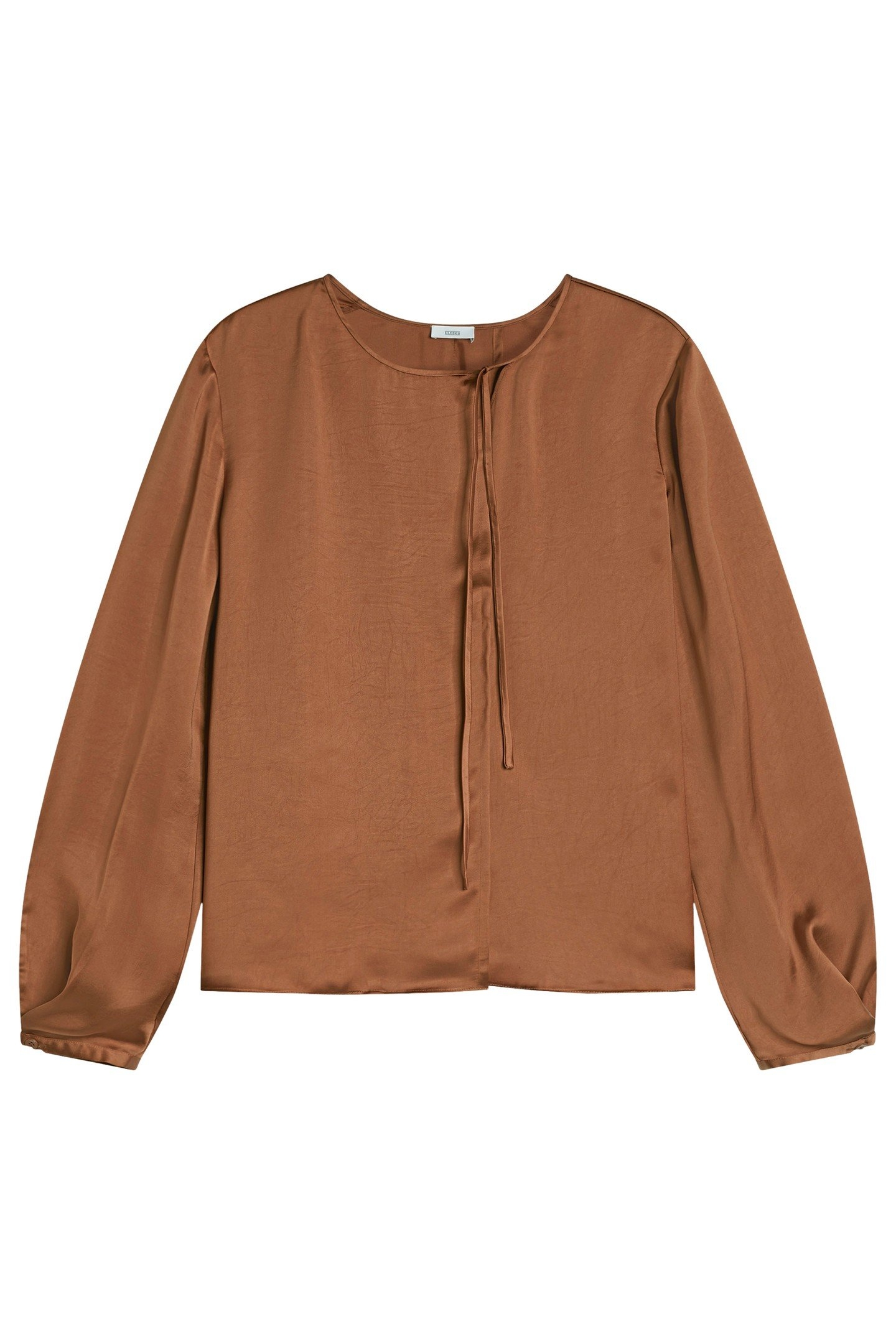 SILK LONG BLOUSE SHIRT AUBURN 4