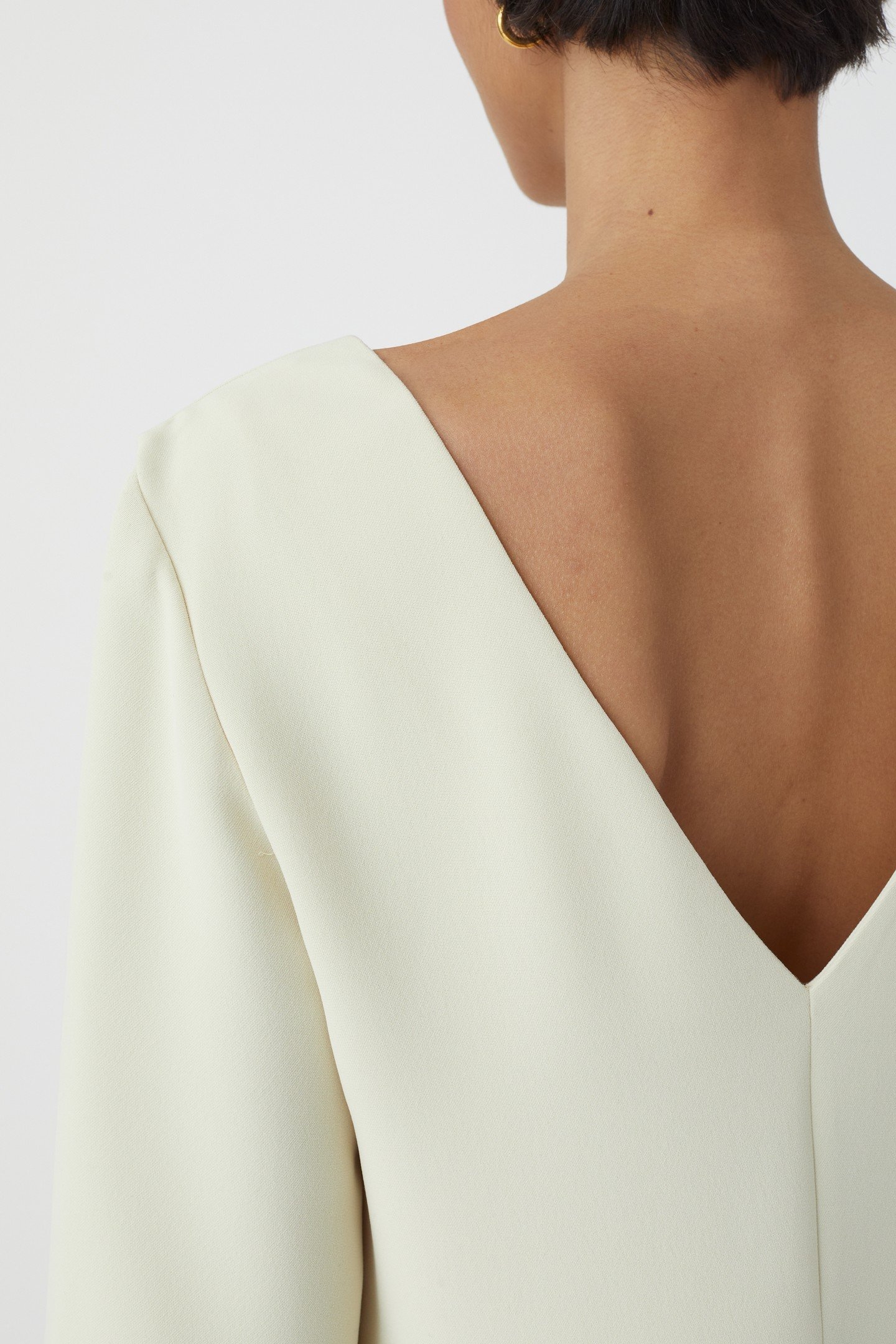 DEEP NECK LONG SLEEVE DRESS SHELL 8