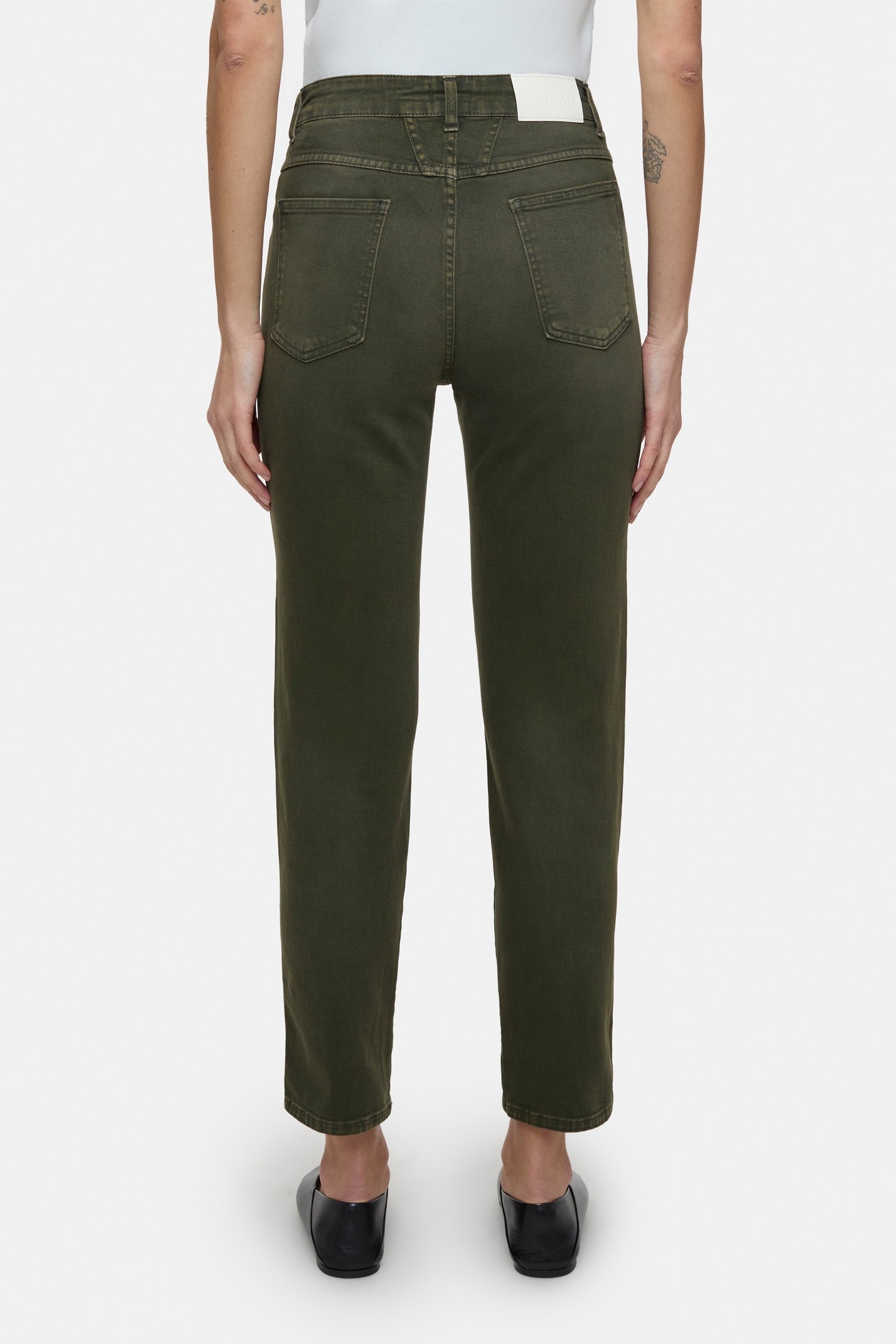 PEDAL PUSHER JEANS GREEN WEED 3