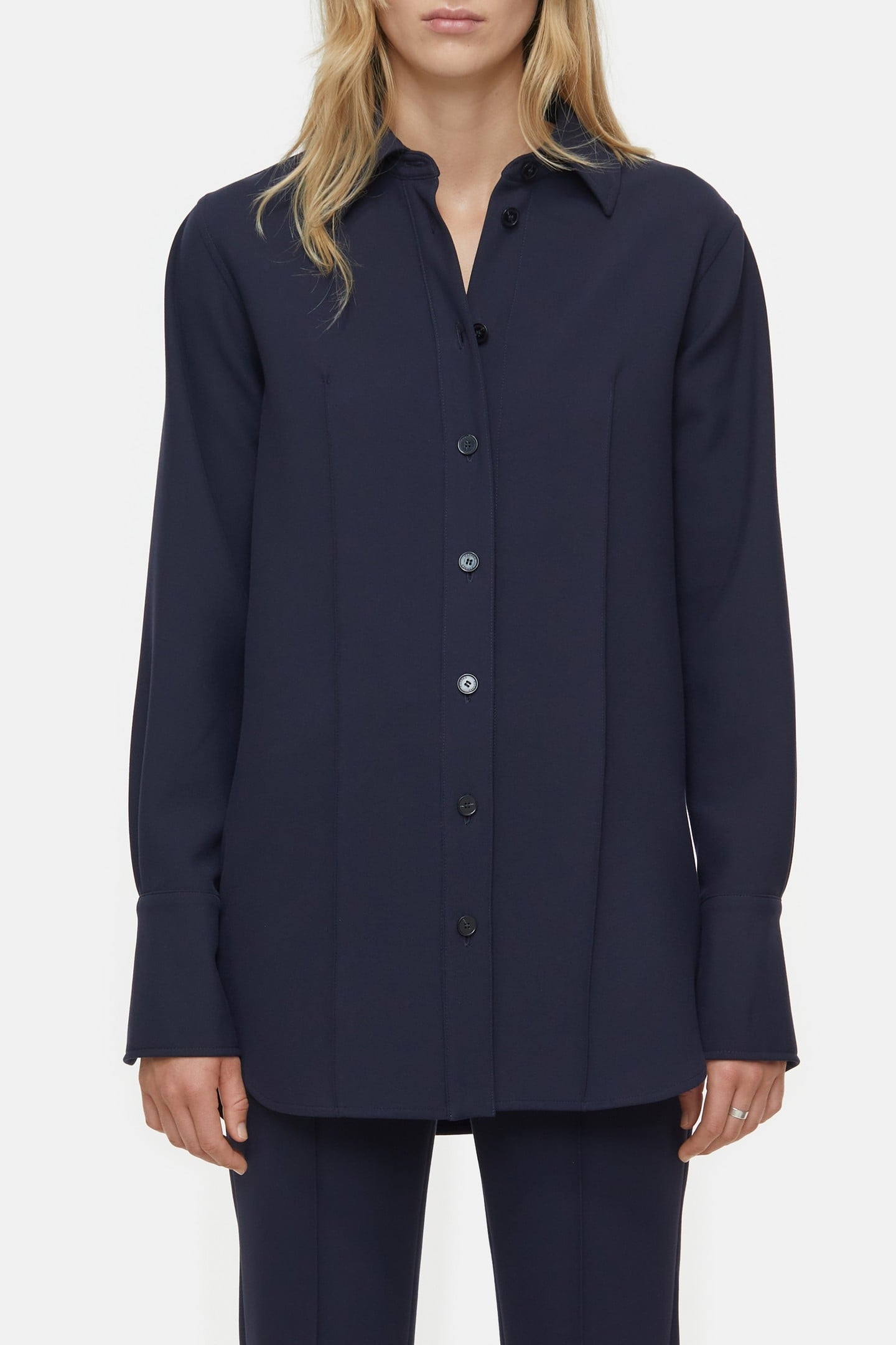 PINTUCK SHIRT BASIC SHIRTS & BLOUSES DARK NIGHT 2