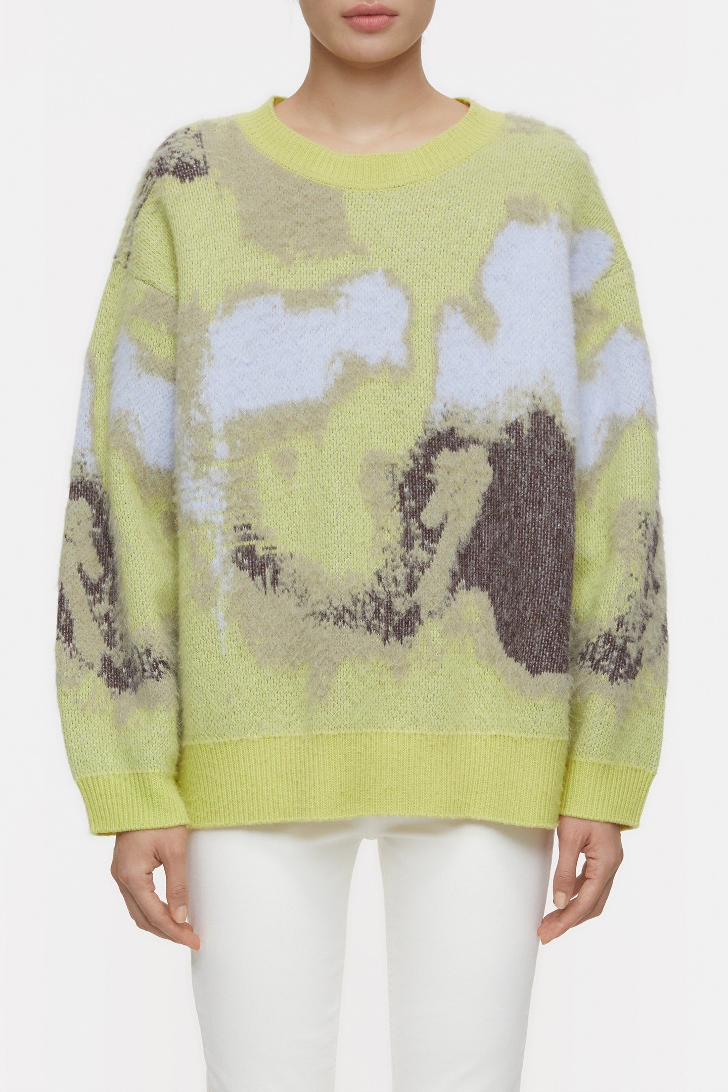 CREW NECK LONG SLEEVE KNITS PRIMARY YELLOW 2