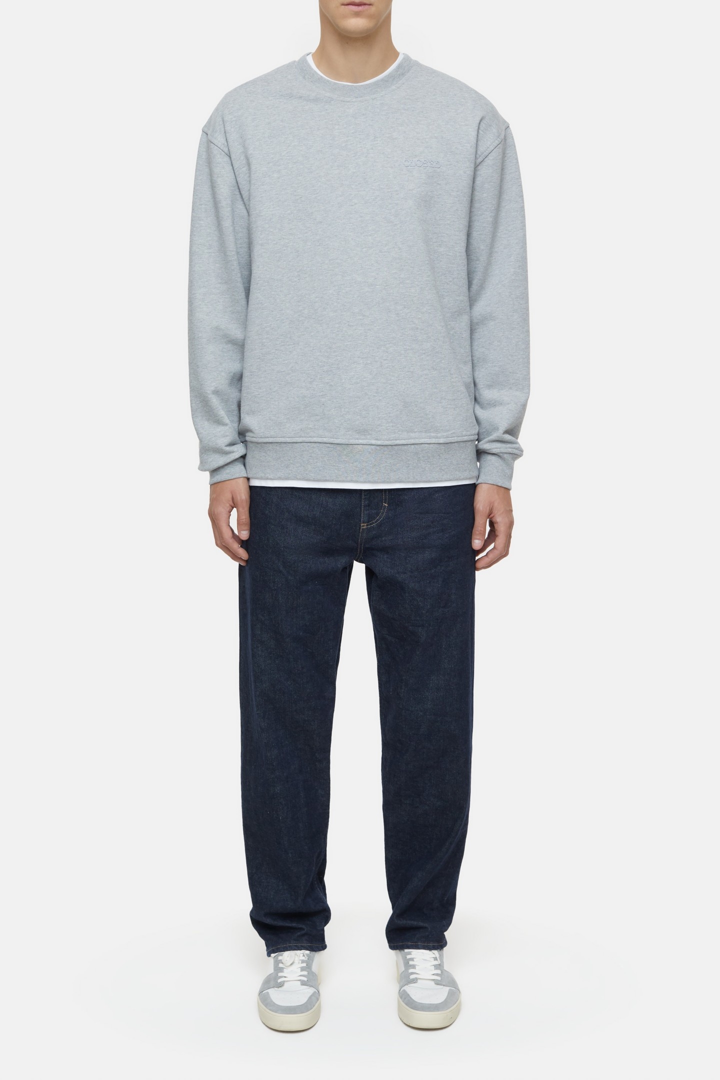 LOGO CREWNECK SWEAT T-SHIRTS LIGHT GREY MELANGE 1