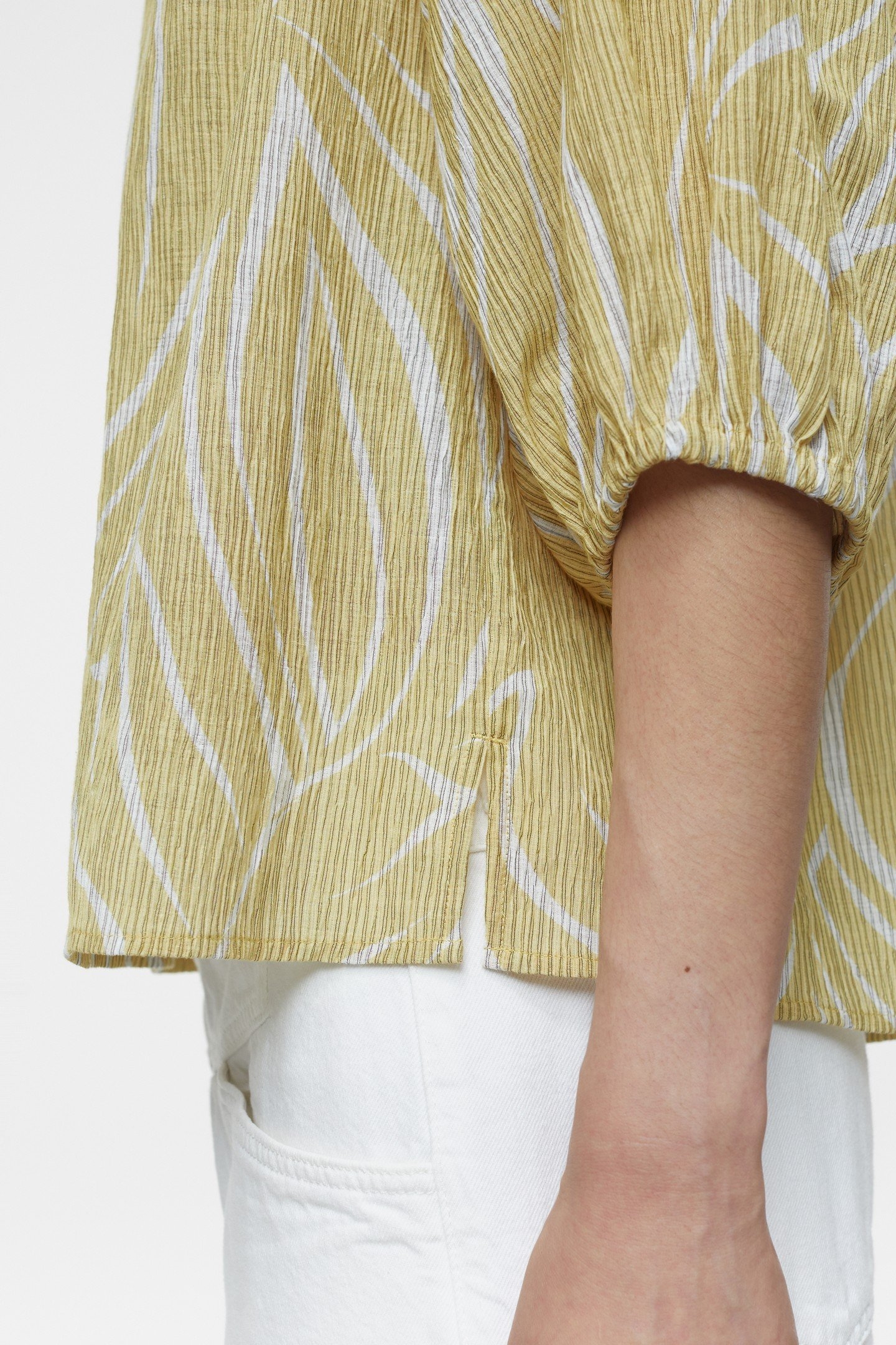 SHORT PUFFSLEEVE BLOUSE SHIRT CALAMATTA YELLOW 2
