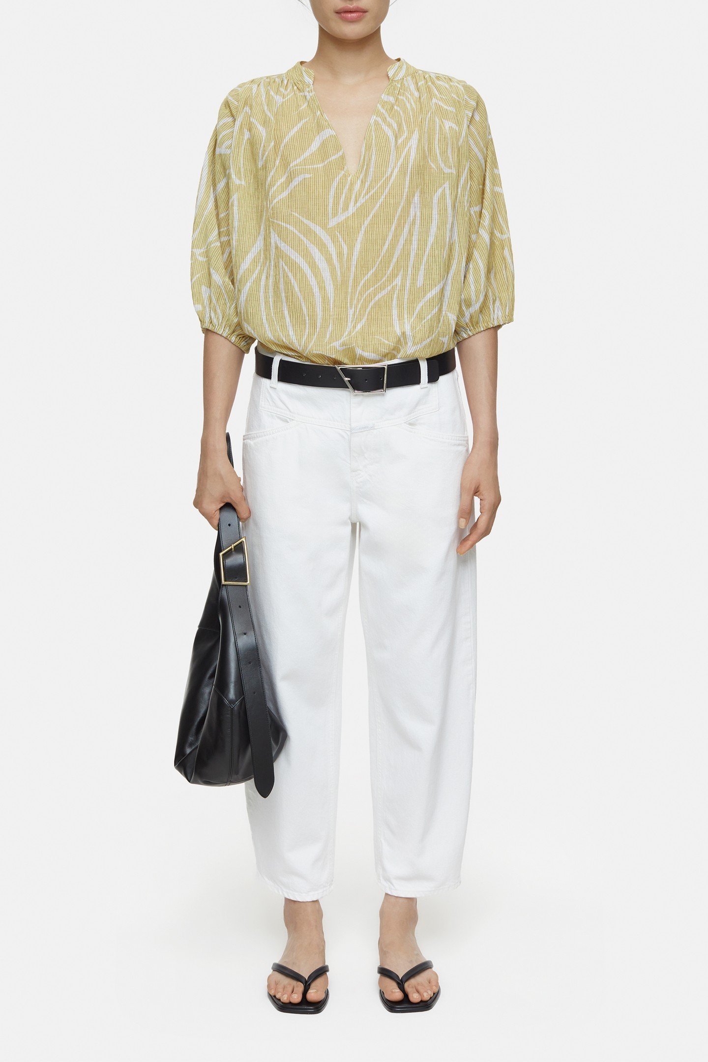 SHORT PUFFSLEEVE BLOUSE SHIRT CALAMATTA YELLOW 3