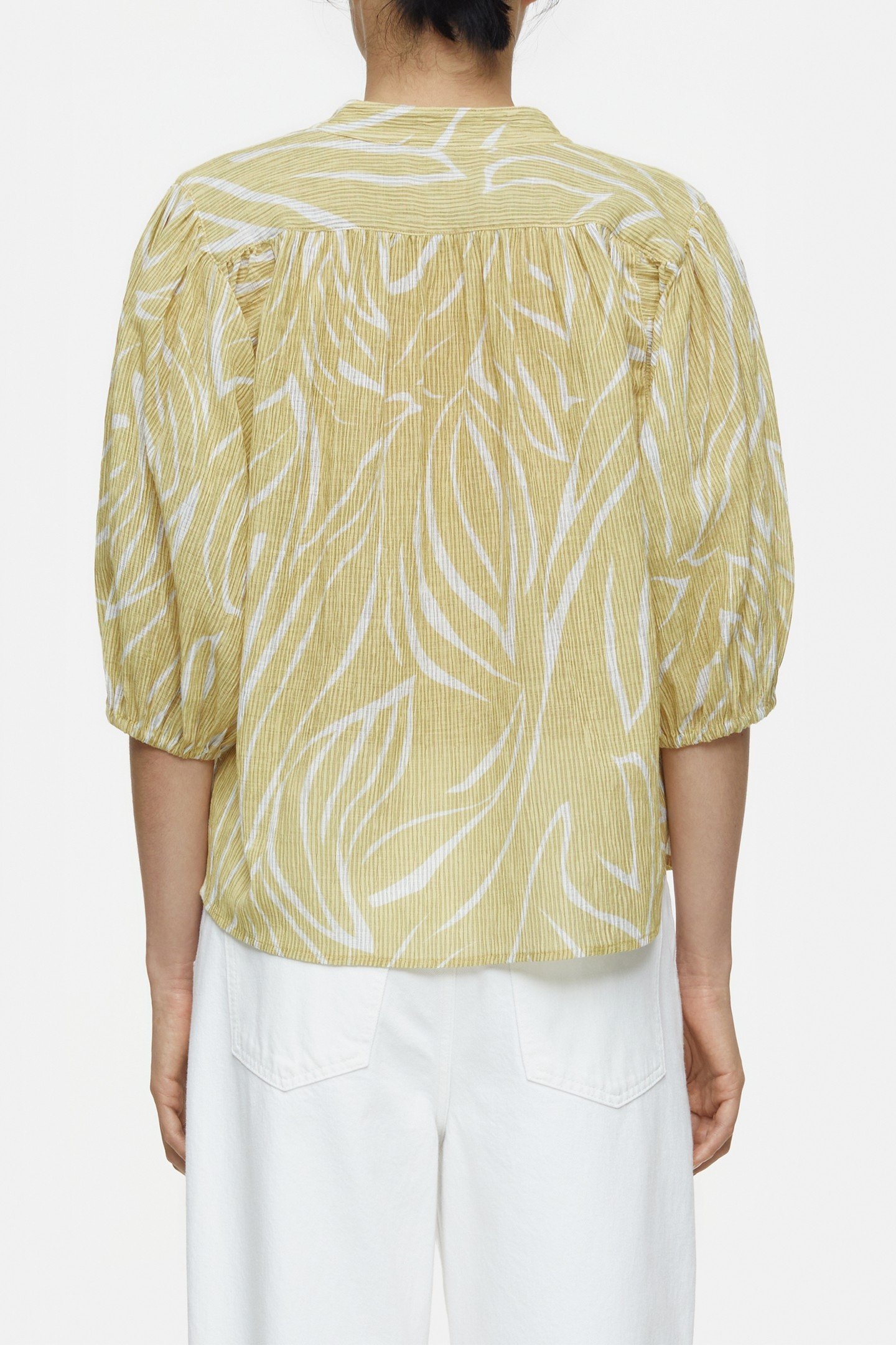 SHORT PUFFSLEEVE BLOUSE SHIRT CALAMATTA YELLOW 4