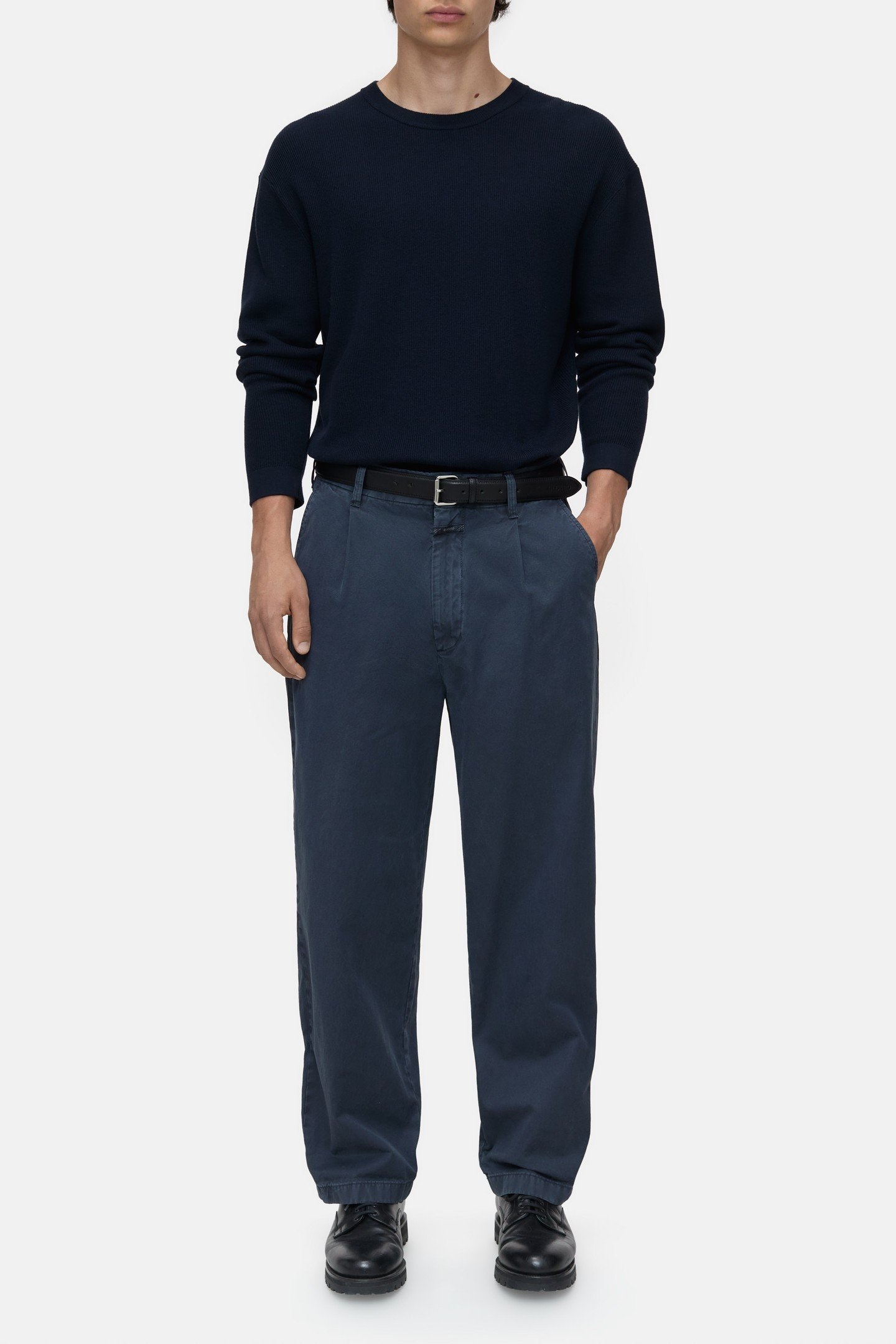 BLOMBERG WIDE PANTS SMOKEY BLUE 1