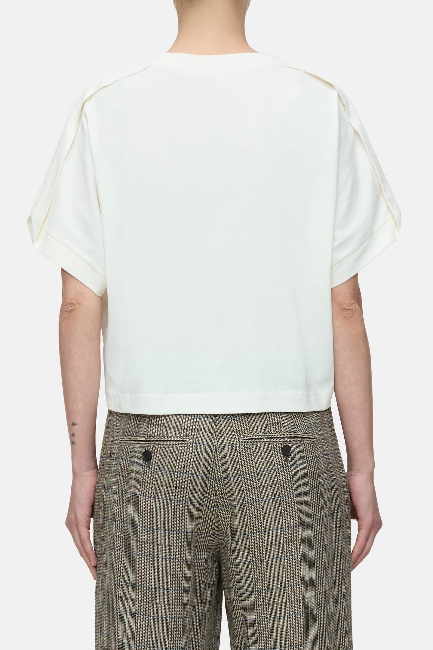 DRAPED T-SHIRT T-SHIRTS IVORY 3