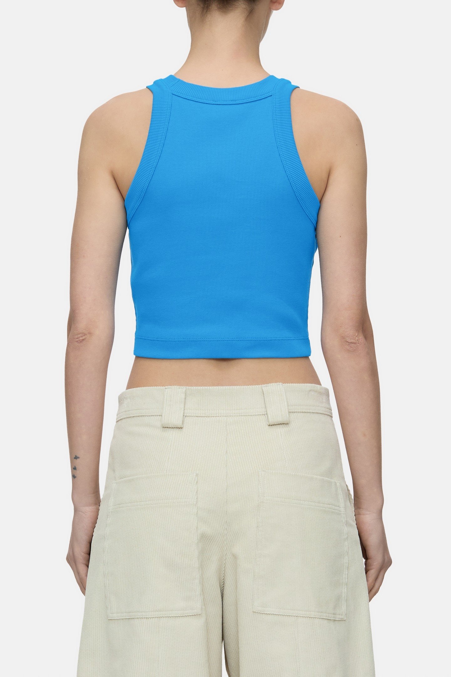 CROPPED RACER TOP T-SHIRTS LAKE BLUE 3