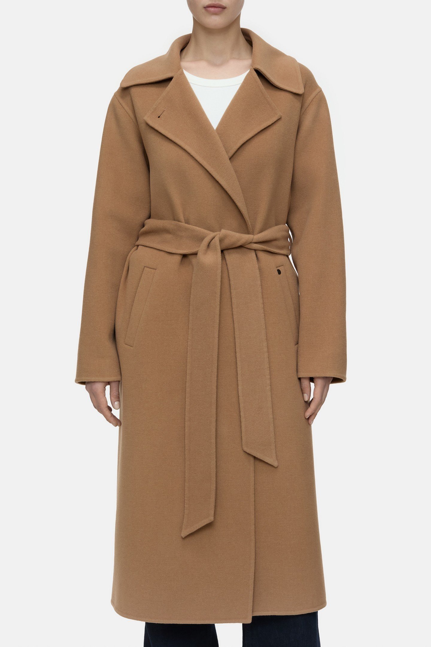 WRAP COAT JACKET BISCOTTI BROWN 1