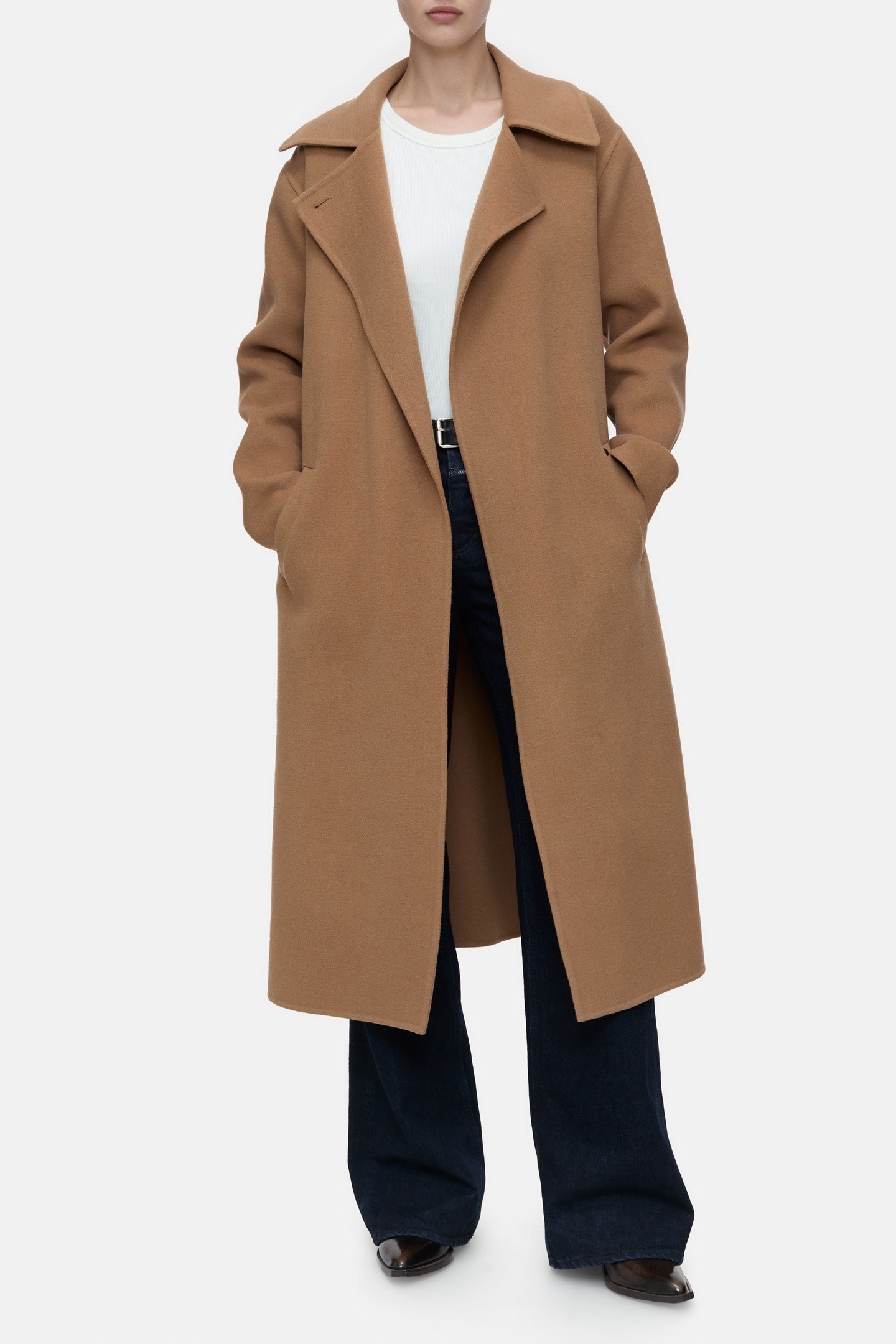 WRAP COAT JACKET BISCOTTI BROWN 2