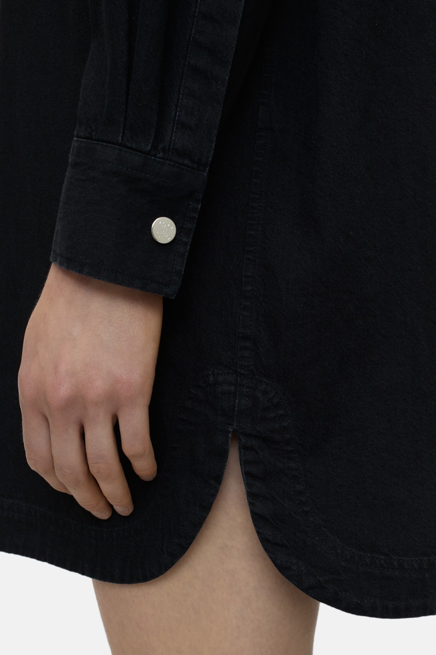 DENIM SHIRT DRESS BLACK 2