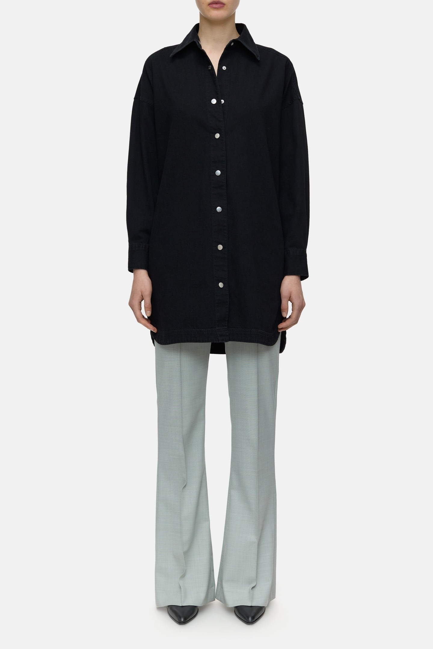 DENIM SHIRT DRESS BLACK 4