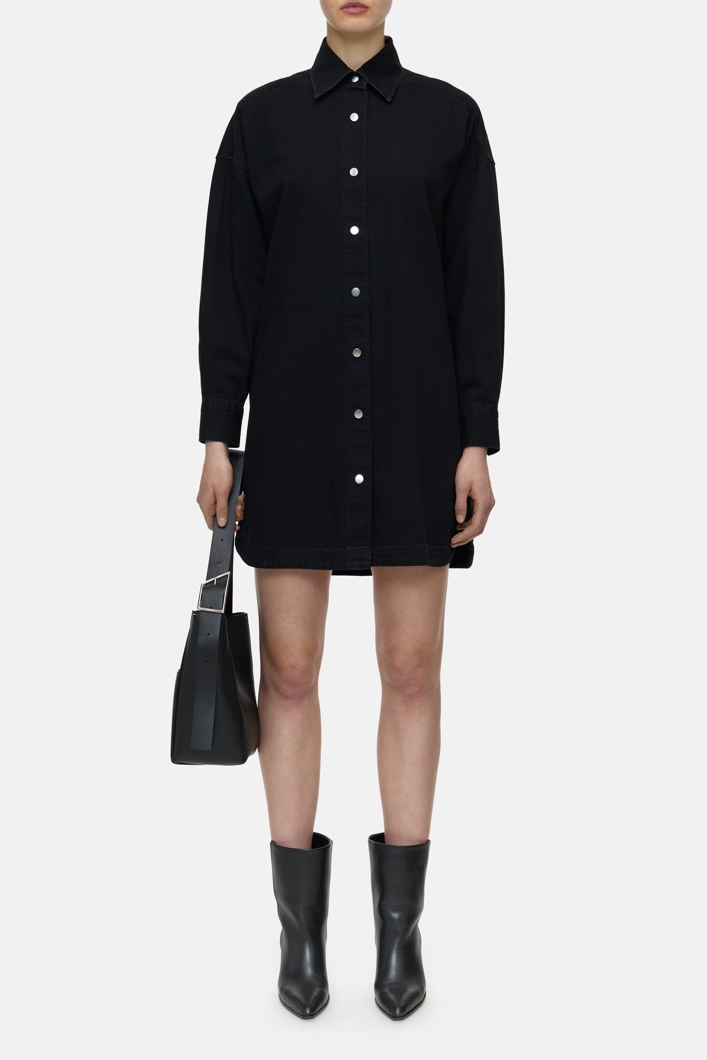 DENIM SHIRT DRESS BLACK 5