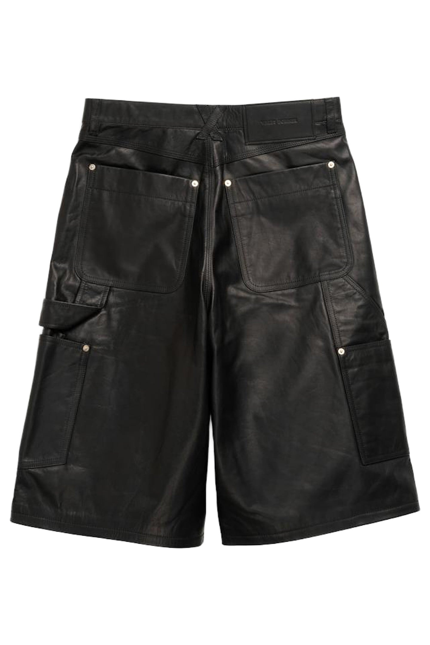 WALES BONNER – LEATHER RIDER IVY SHORTS BLACK 2