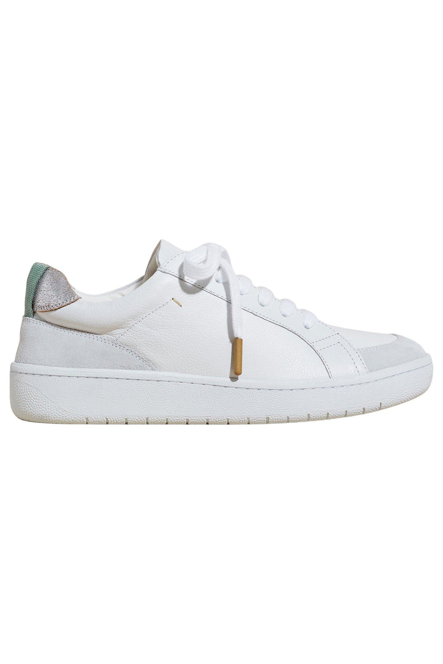 LEATHER SUEDE TRAINER WHITE MULTI 1