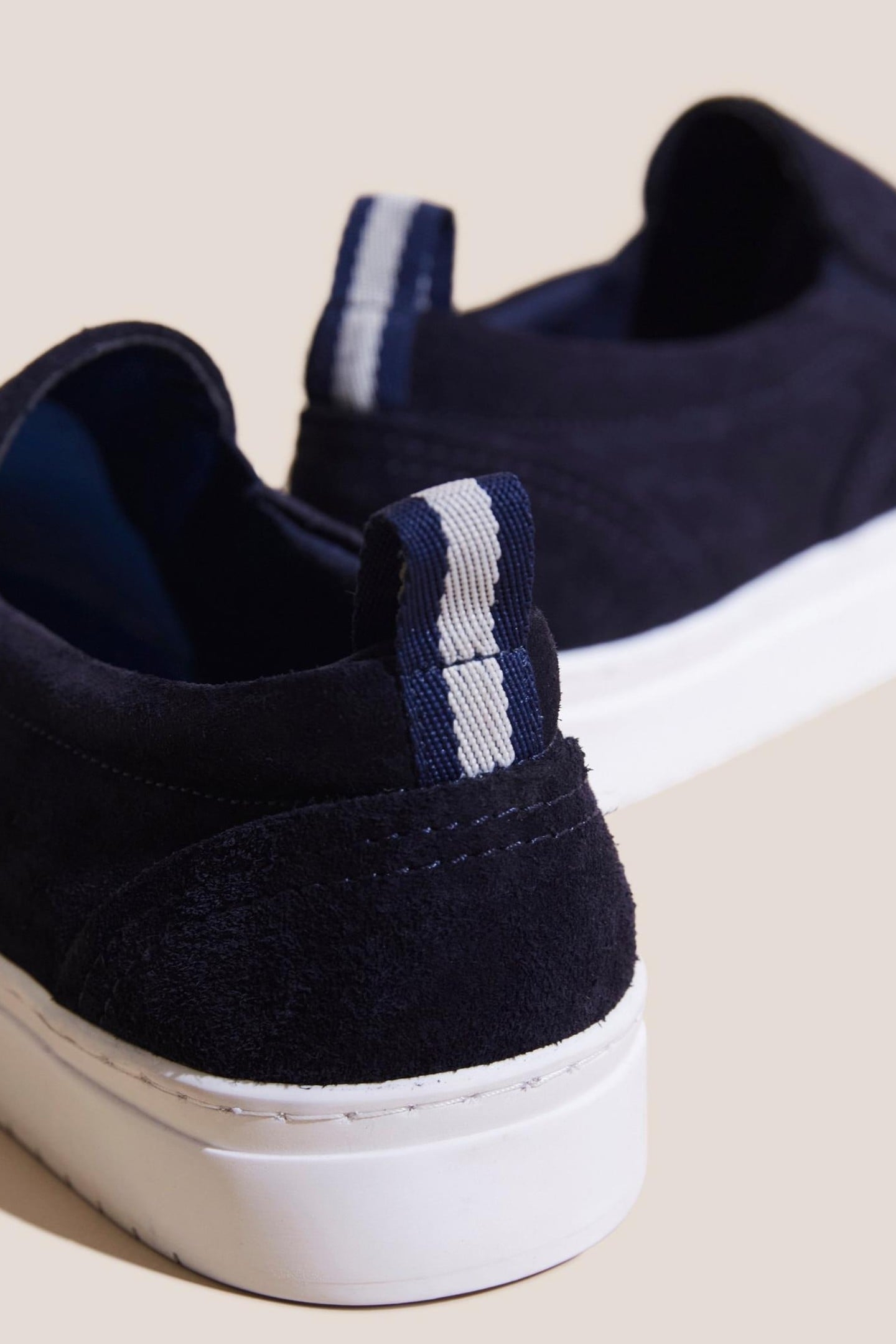 SUEDE SLIP ON TRAINER NAVY MULTI 3
