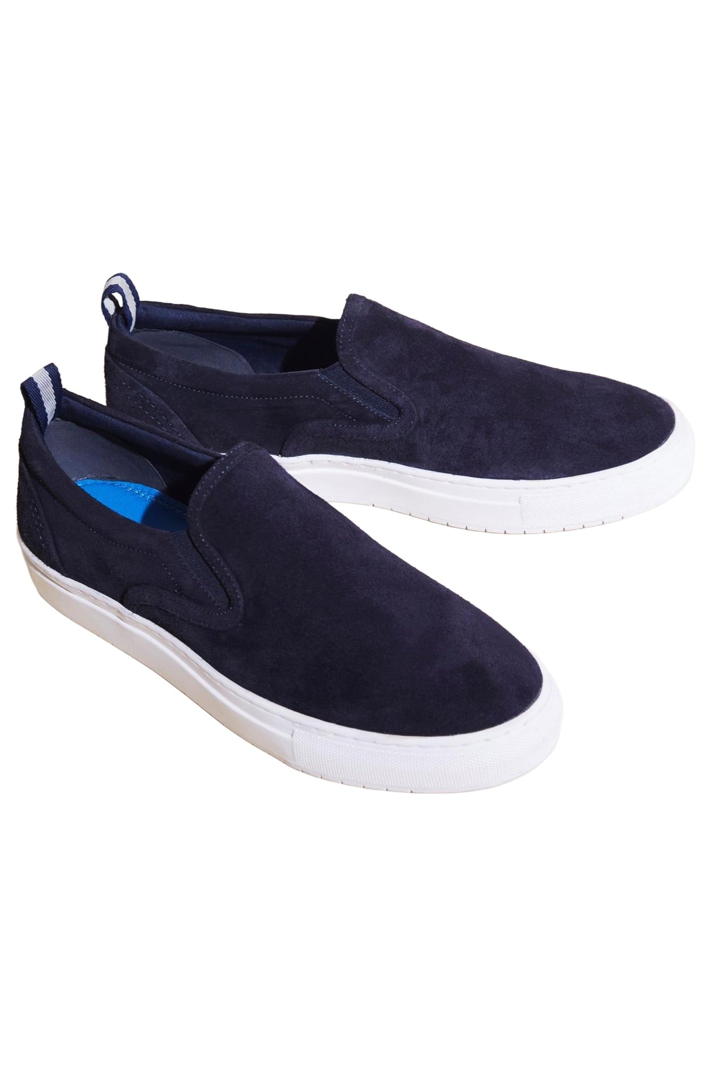 SUEDE SLIP ON TRAINER NAVY MULTI 1