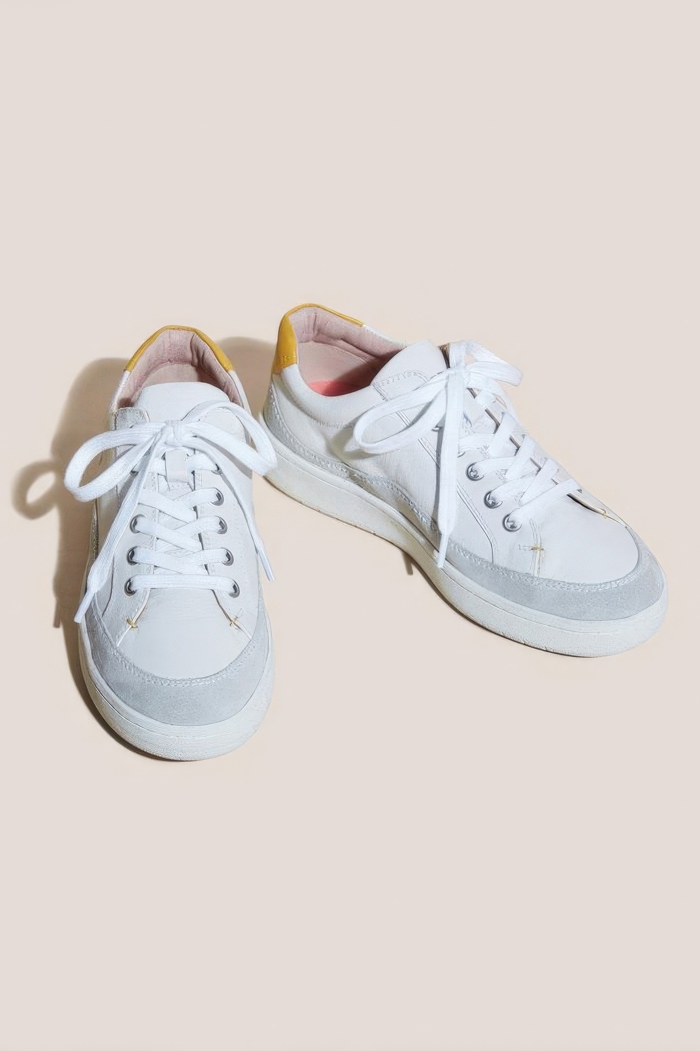 TULA LEATHER LACE UP TRAINER WHITE MULTI 3