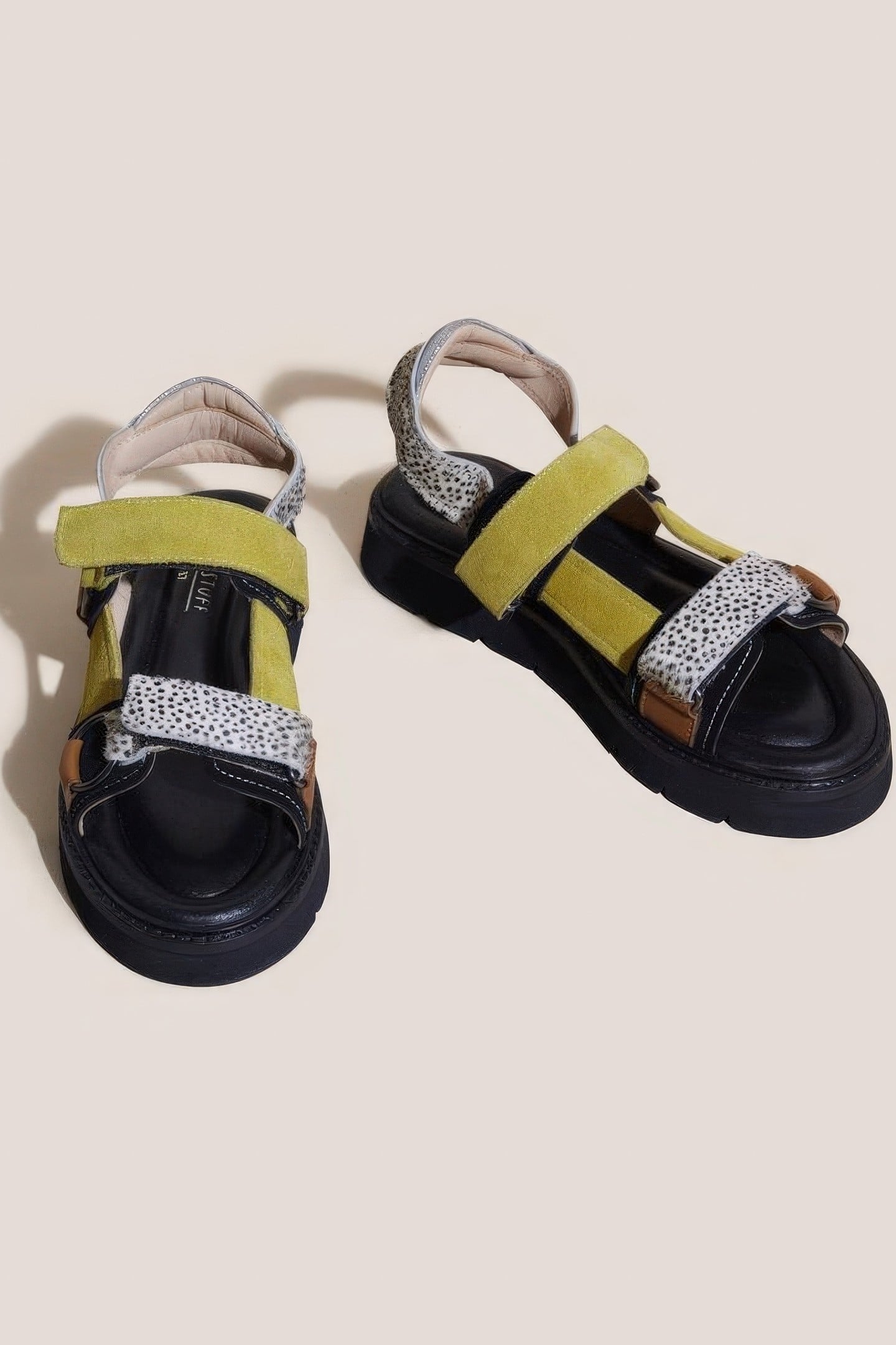 LEATHER TREK SANDAL BLACK MULTI 3
