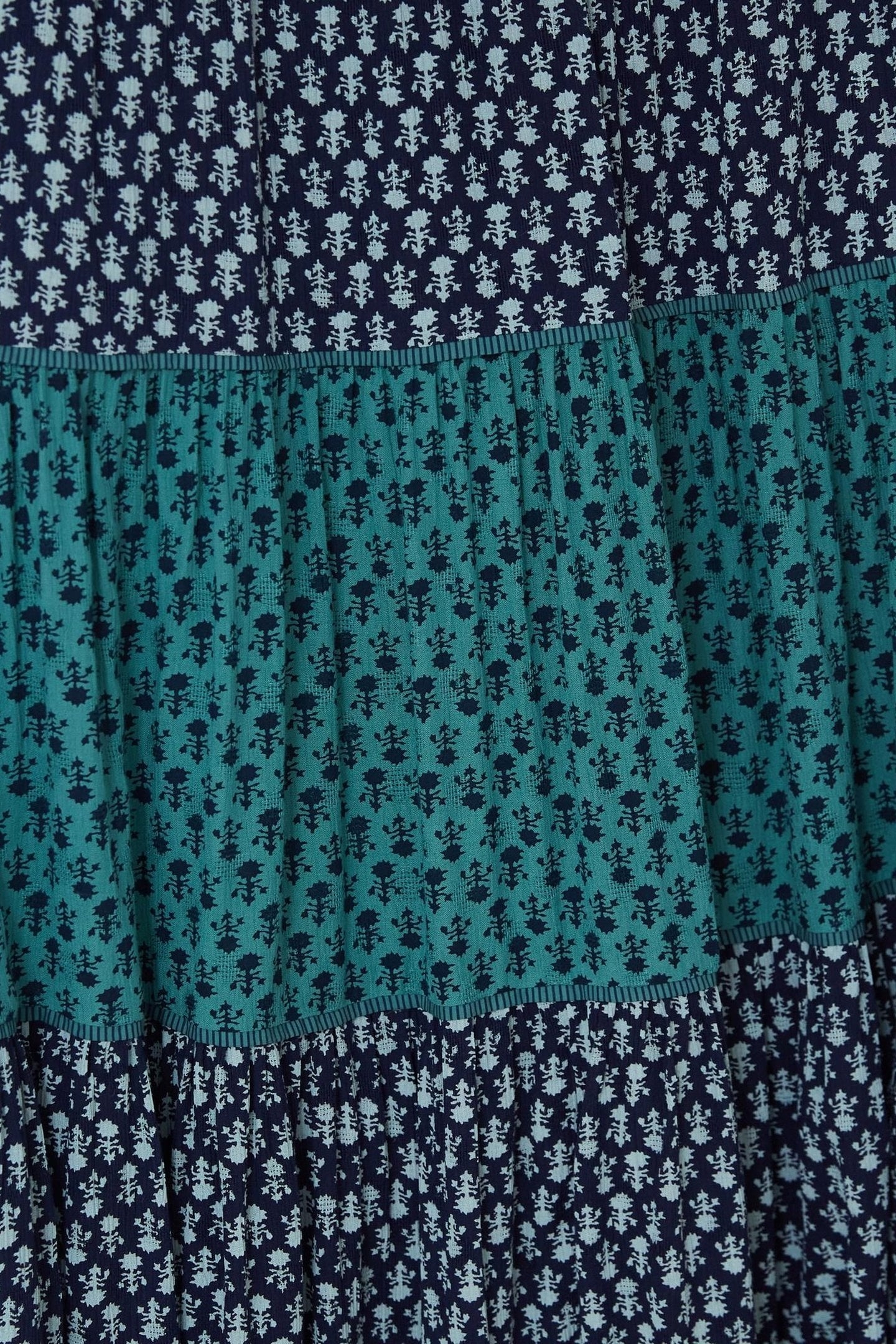 MABEL MIXED PRINT MIDI SKIRT NAVY MULTI 4