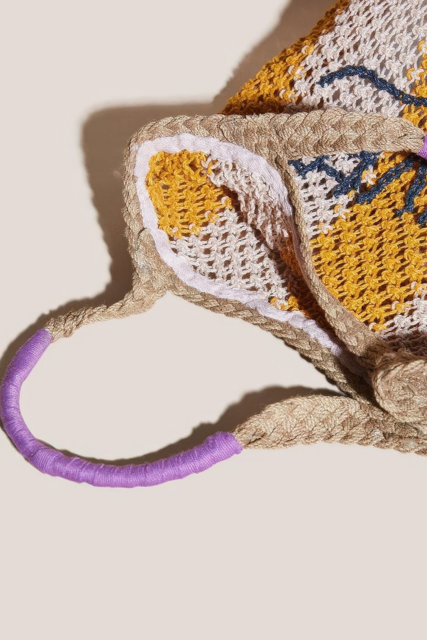 ST IVES JUTE MACRAME SHOPPER NATURAL MULTI 5