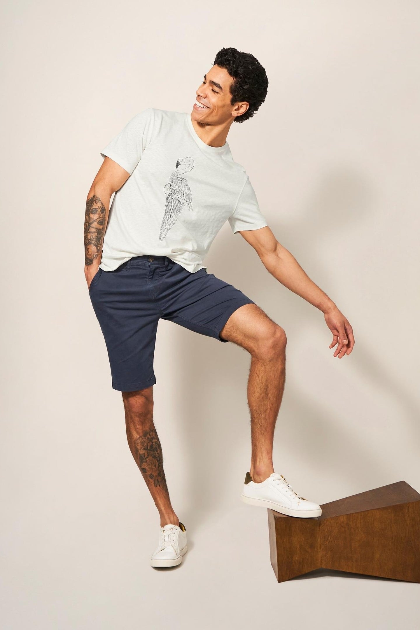 ICE CREAM FLAMINGO GRAPHIC TEE NATURAL WHITE 2