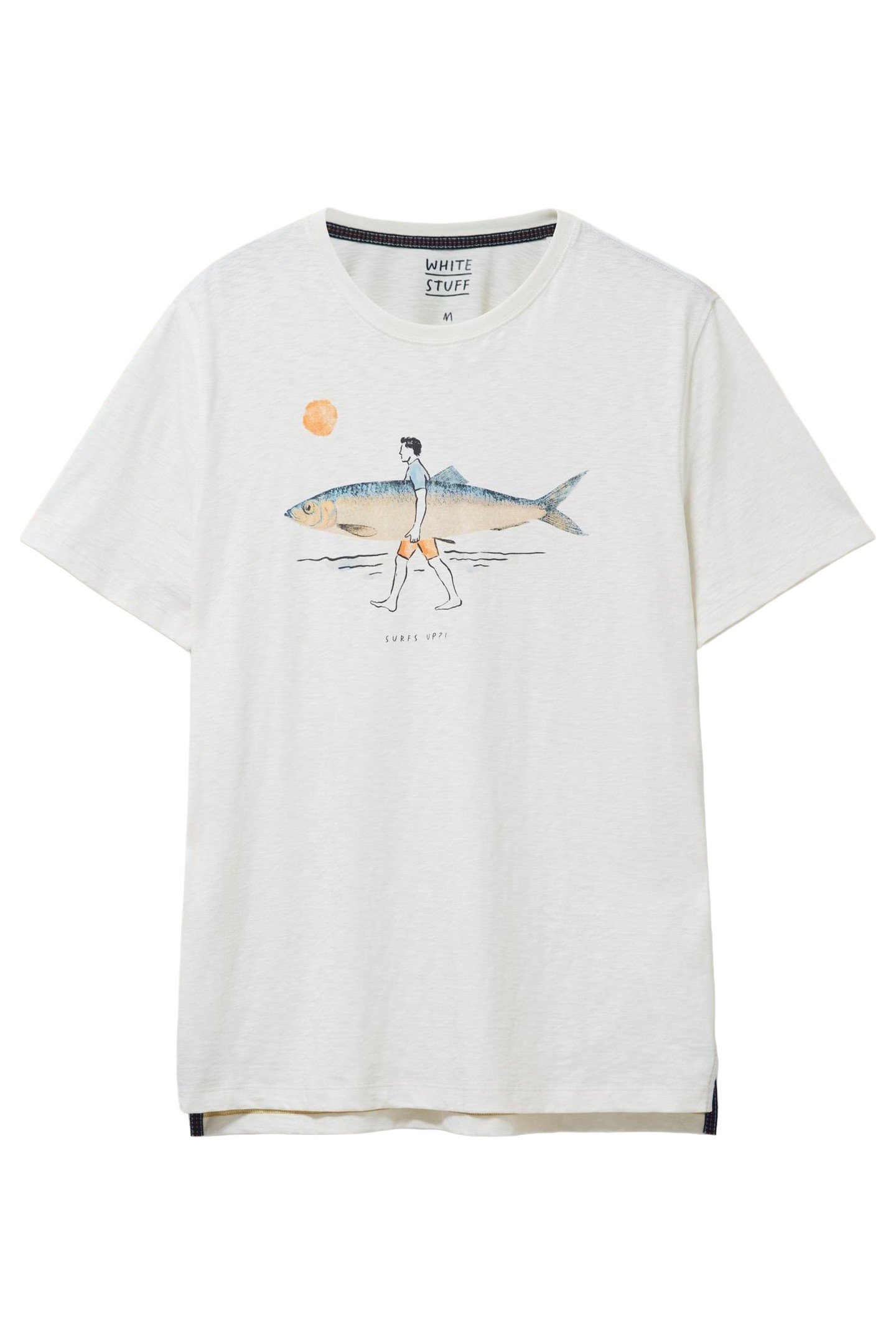 FISH SURFBOARD GRAPHIC TEE NATURAL WHITE 2