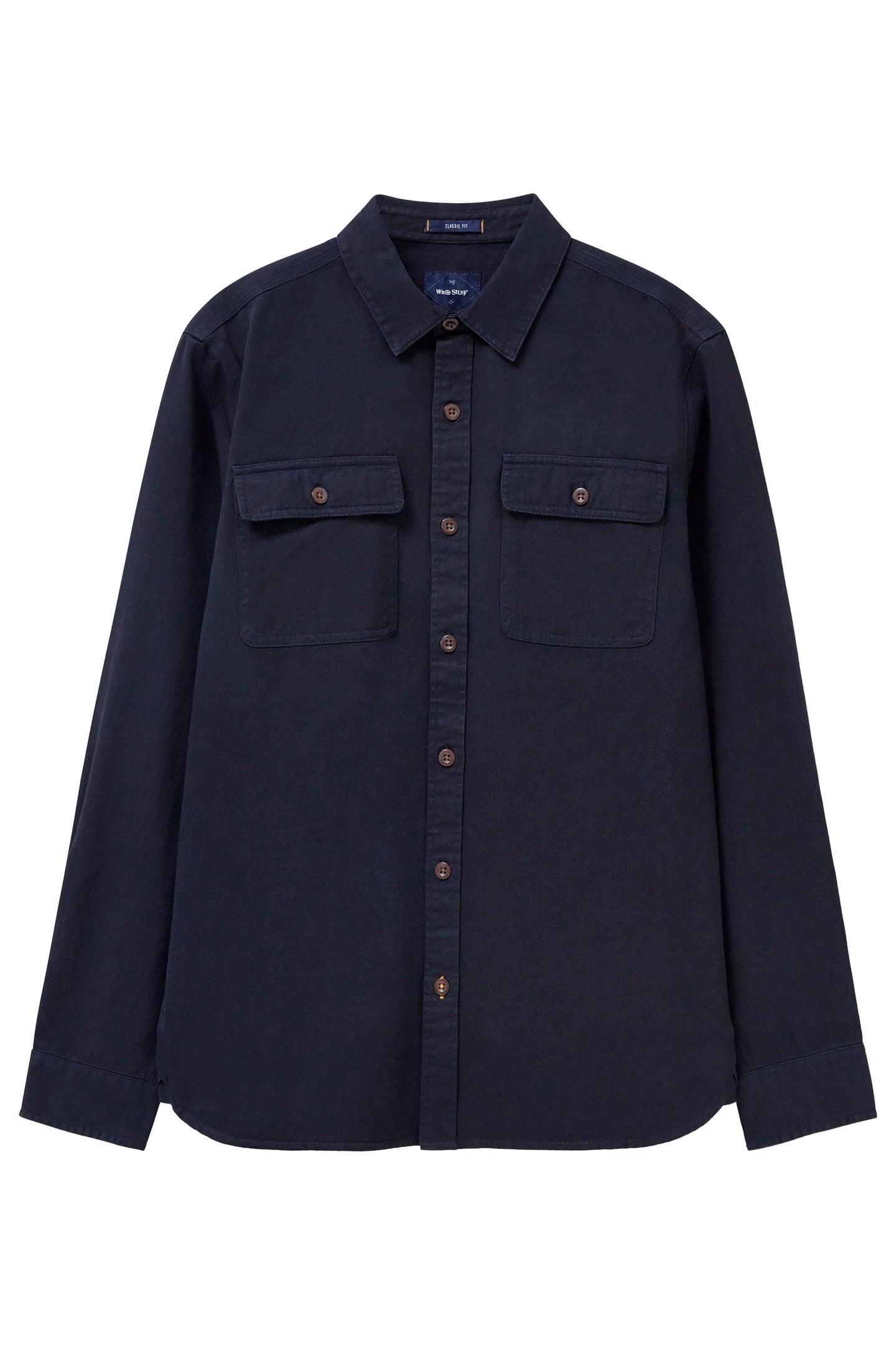 FURZE GARMENT DYE TWILL SHIRT DARK NAVY 1