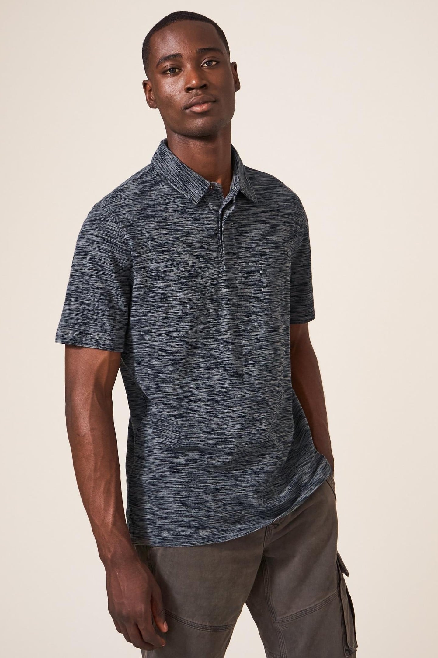 SPACEDYE POLO MID GREY 1