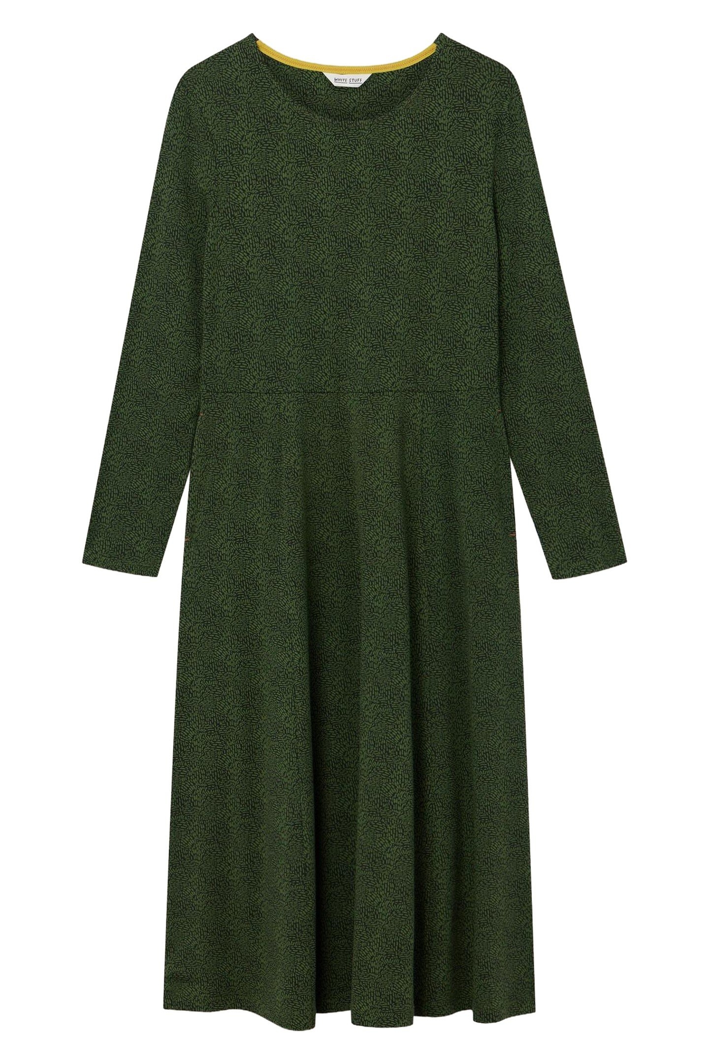 MADELINE JERSEY DRESS GREEN PRINT 3