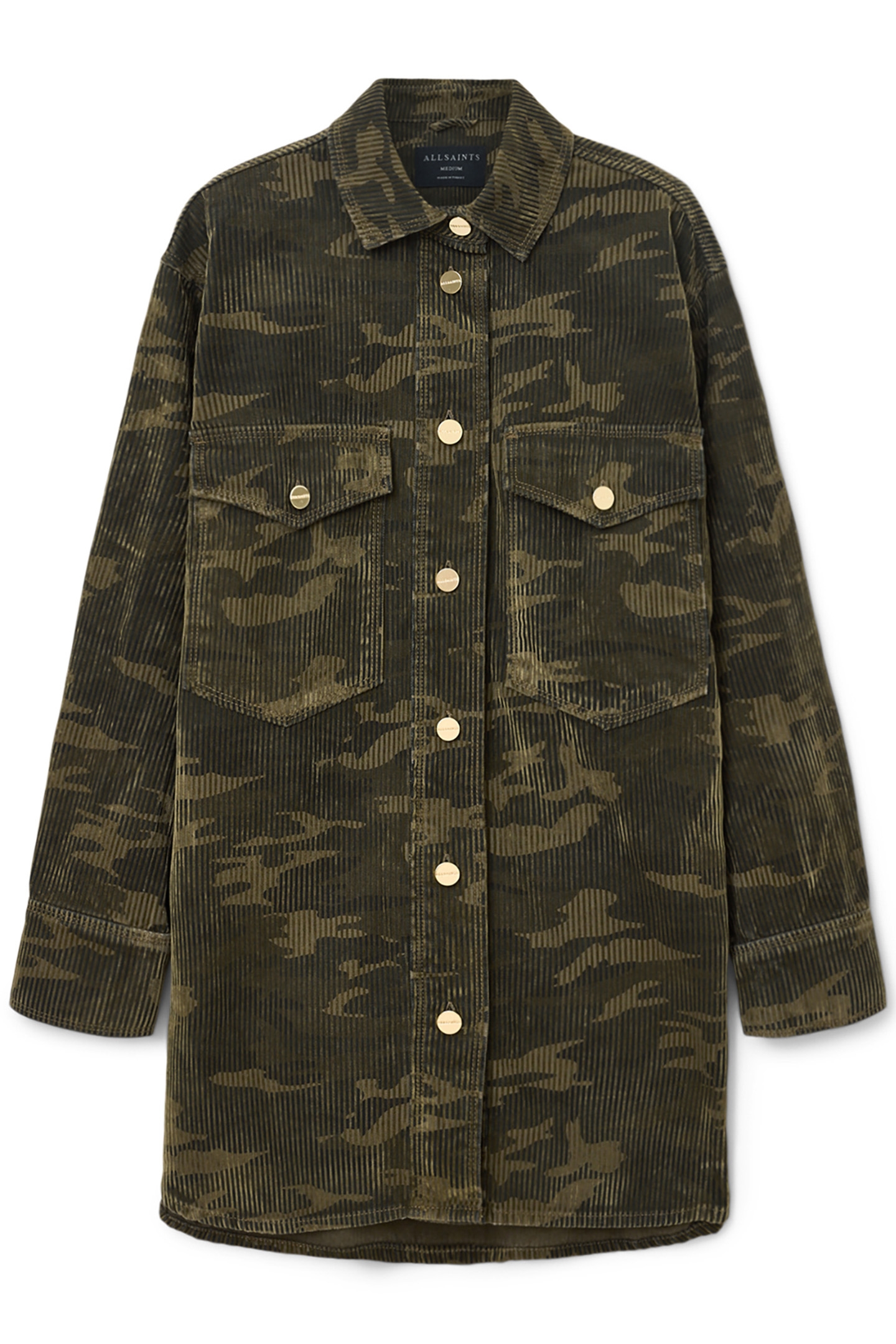 FAYE FLOCKED DRESS CAMO GREEN 5