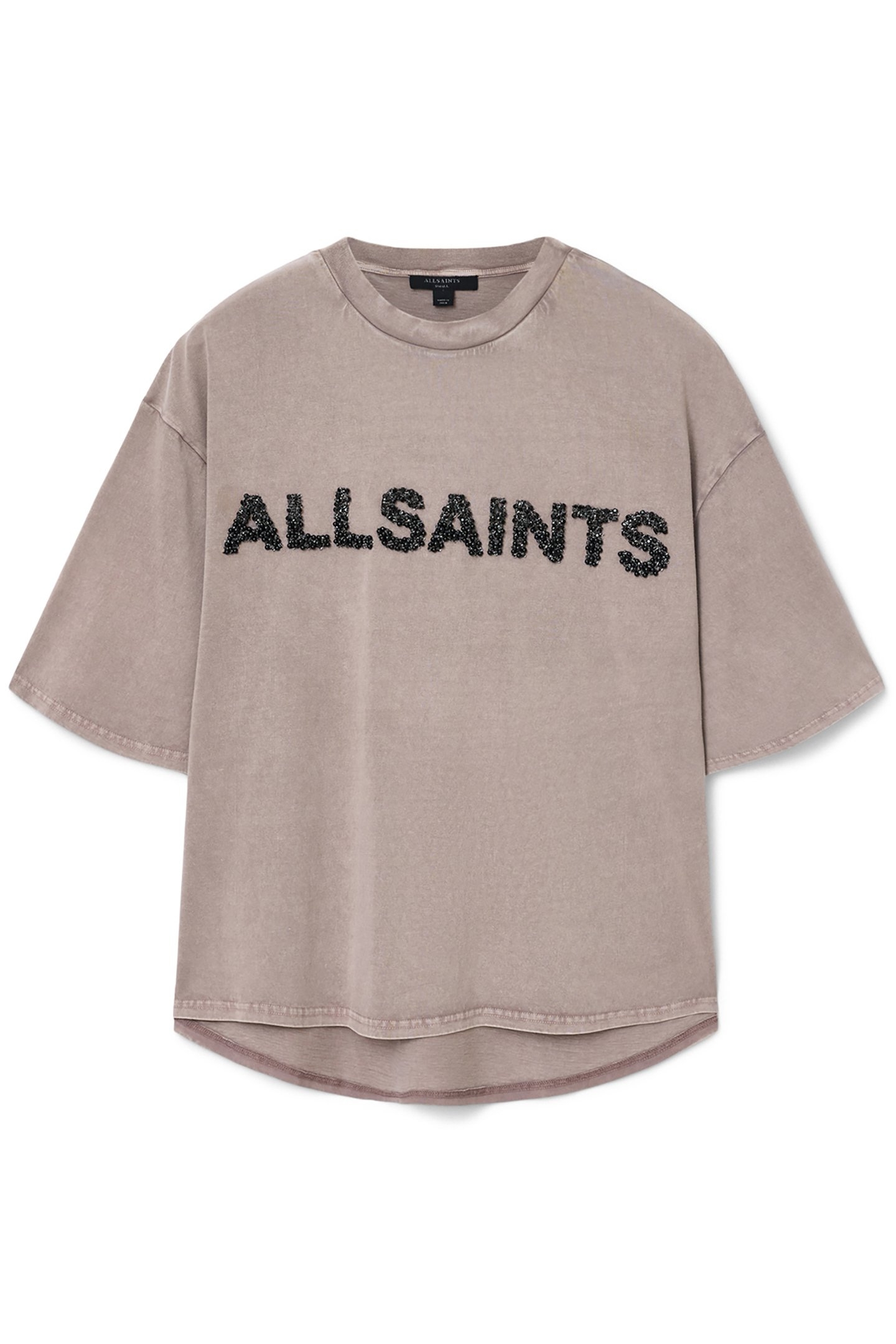 AMELIE AS EMB TEE STONE GREY 4