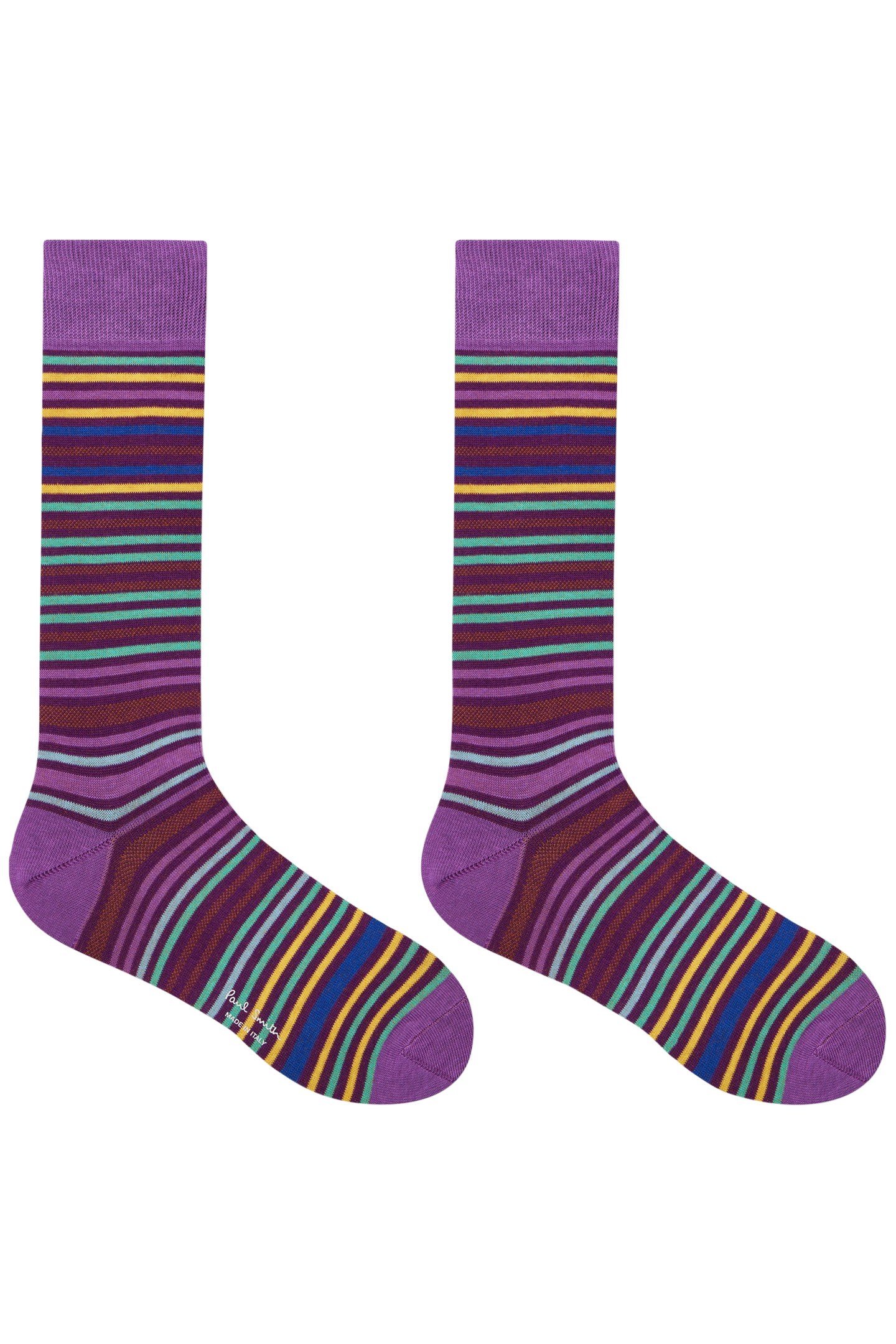 SOCK GAVIN STRIPE DARK VIOLET 1