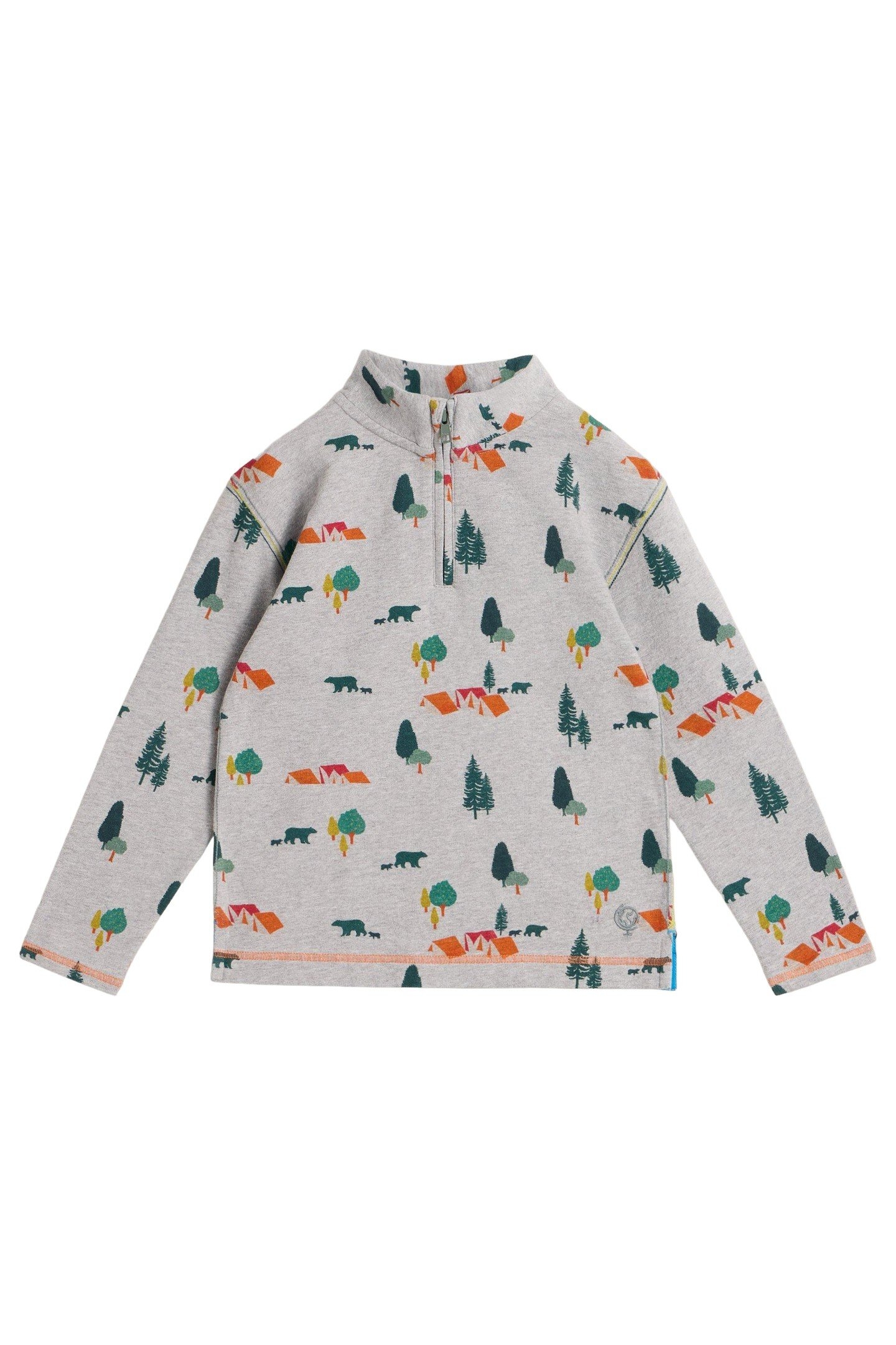 JACK WOODLAND FUNNEL SWEAT GREY MULTI 1