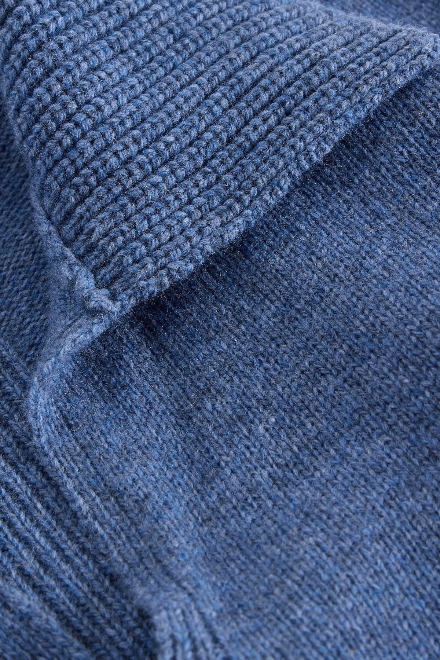 COLLAR WOOL BLEND JUMPER MID BLUE 4