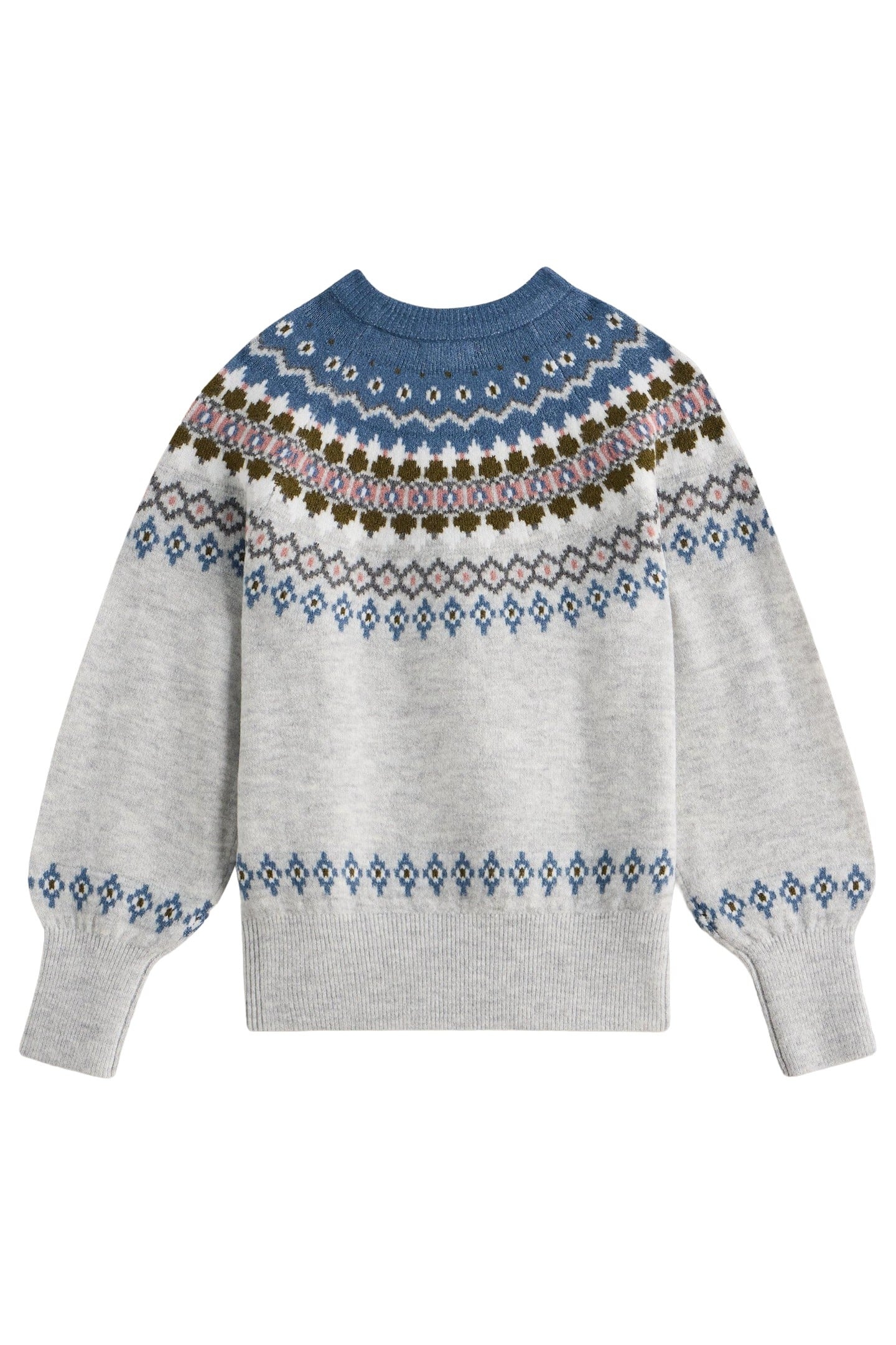 FAIRISLE JUMPER GREY MULTI 1