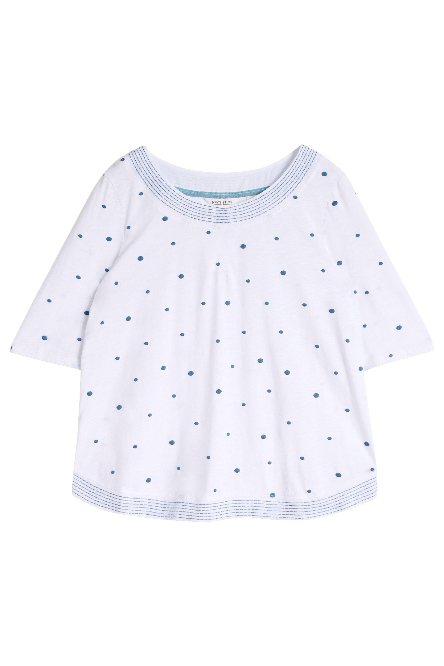 WEAVER EMBROIDERED TOP WHITE MULTI 3