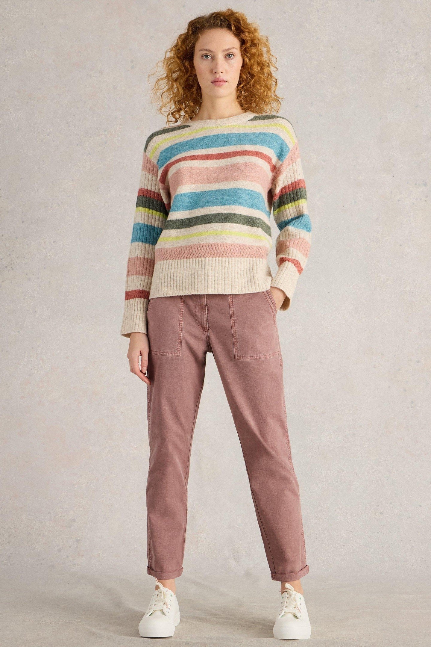 TWISTER CHINO TROUSER DUSTY PINK 1