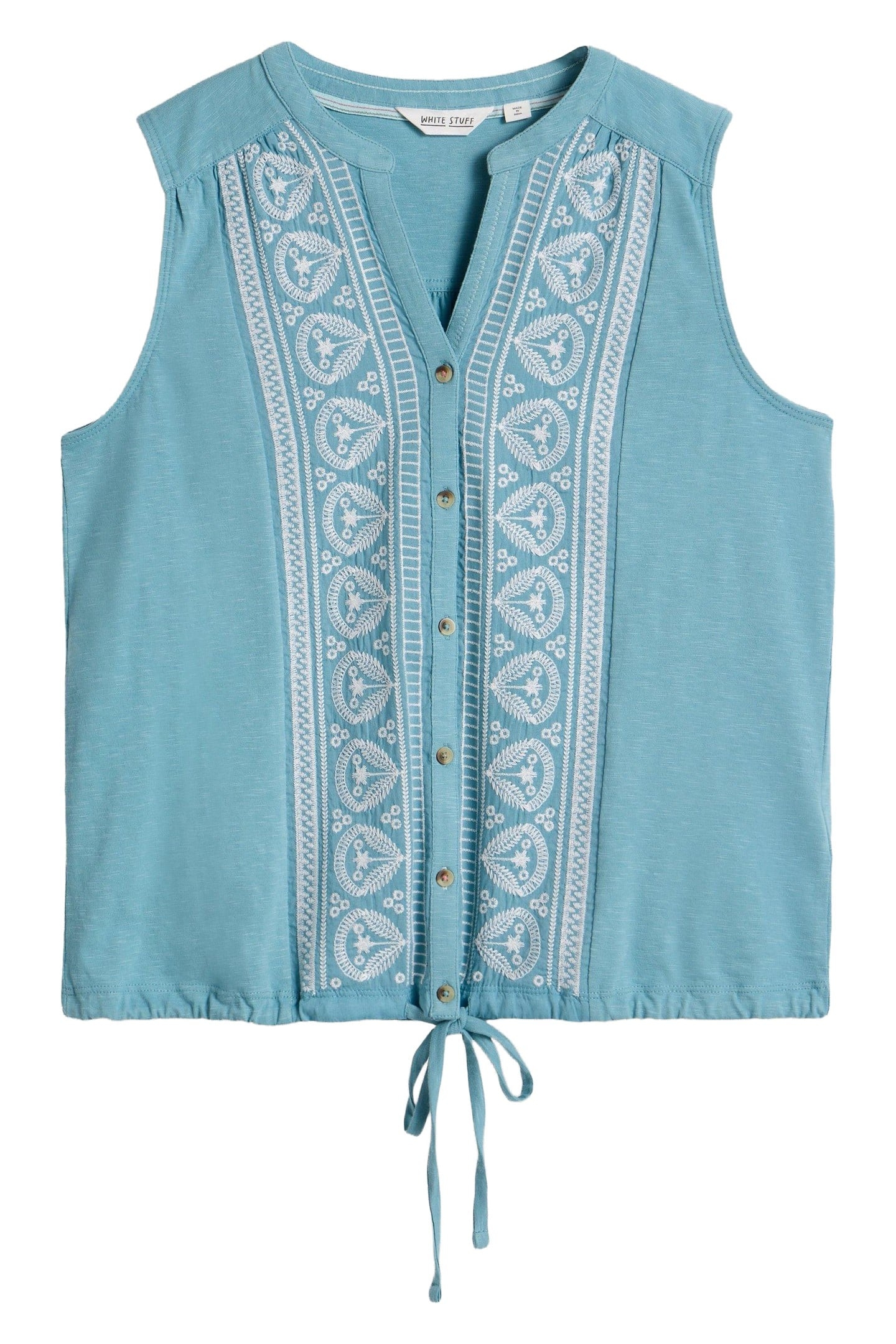 TULIP SLEEVELESS SHIRT MID BLUE 3