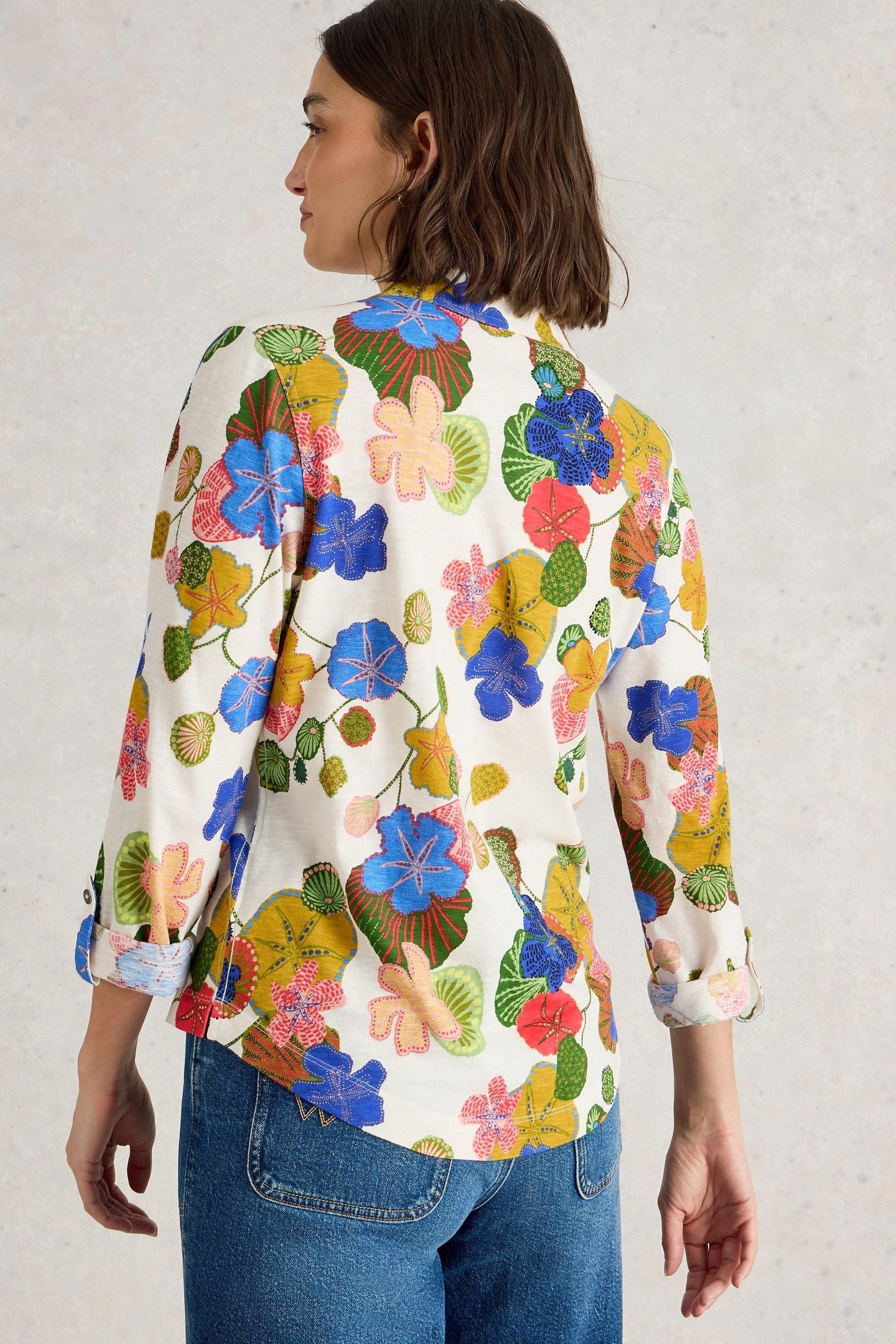 ANNIE JERSEY SHIRT IVORY PRINT 2