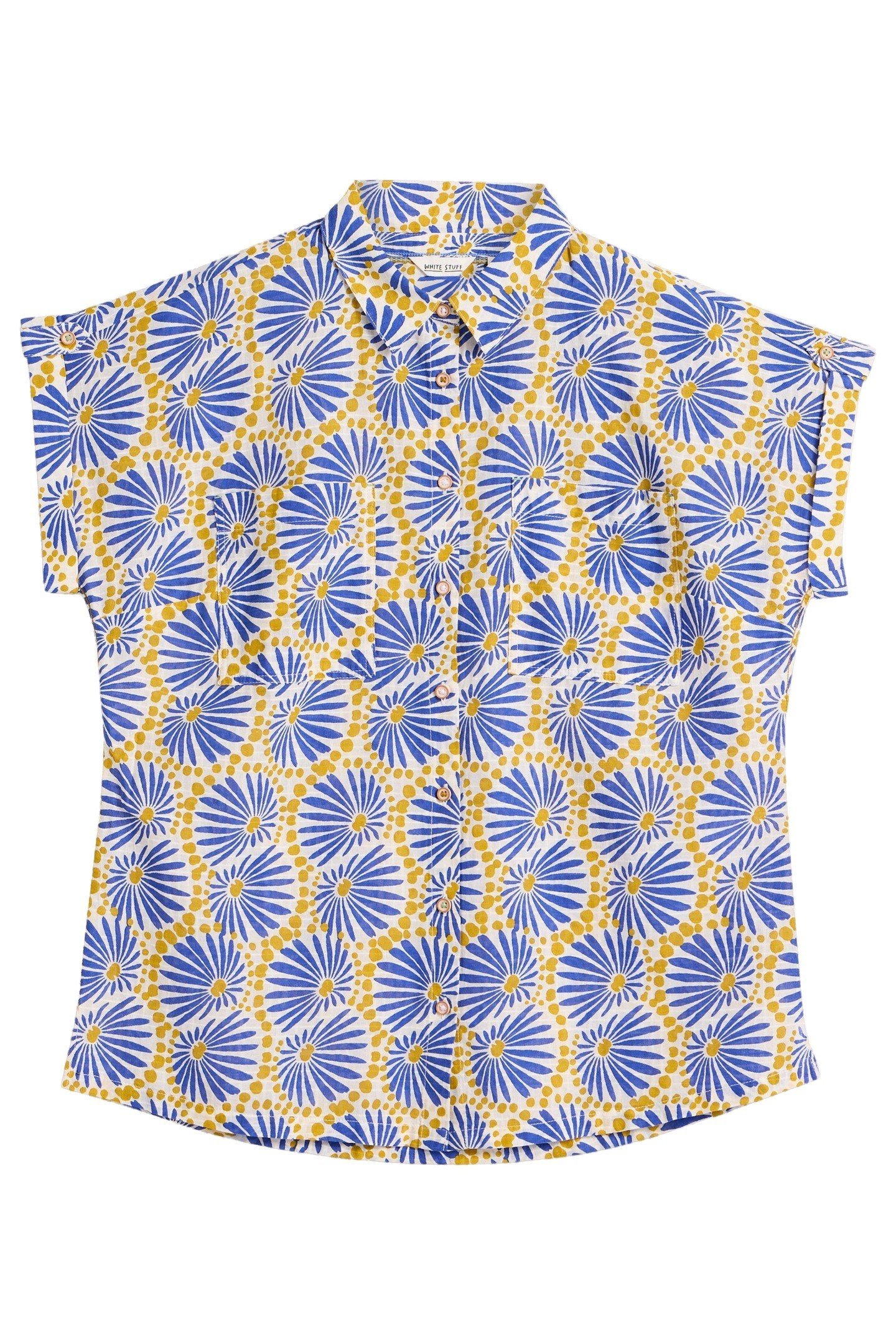 ELLIE ORGANIC COTTON SHIRT BLUE PRINT 3