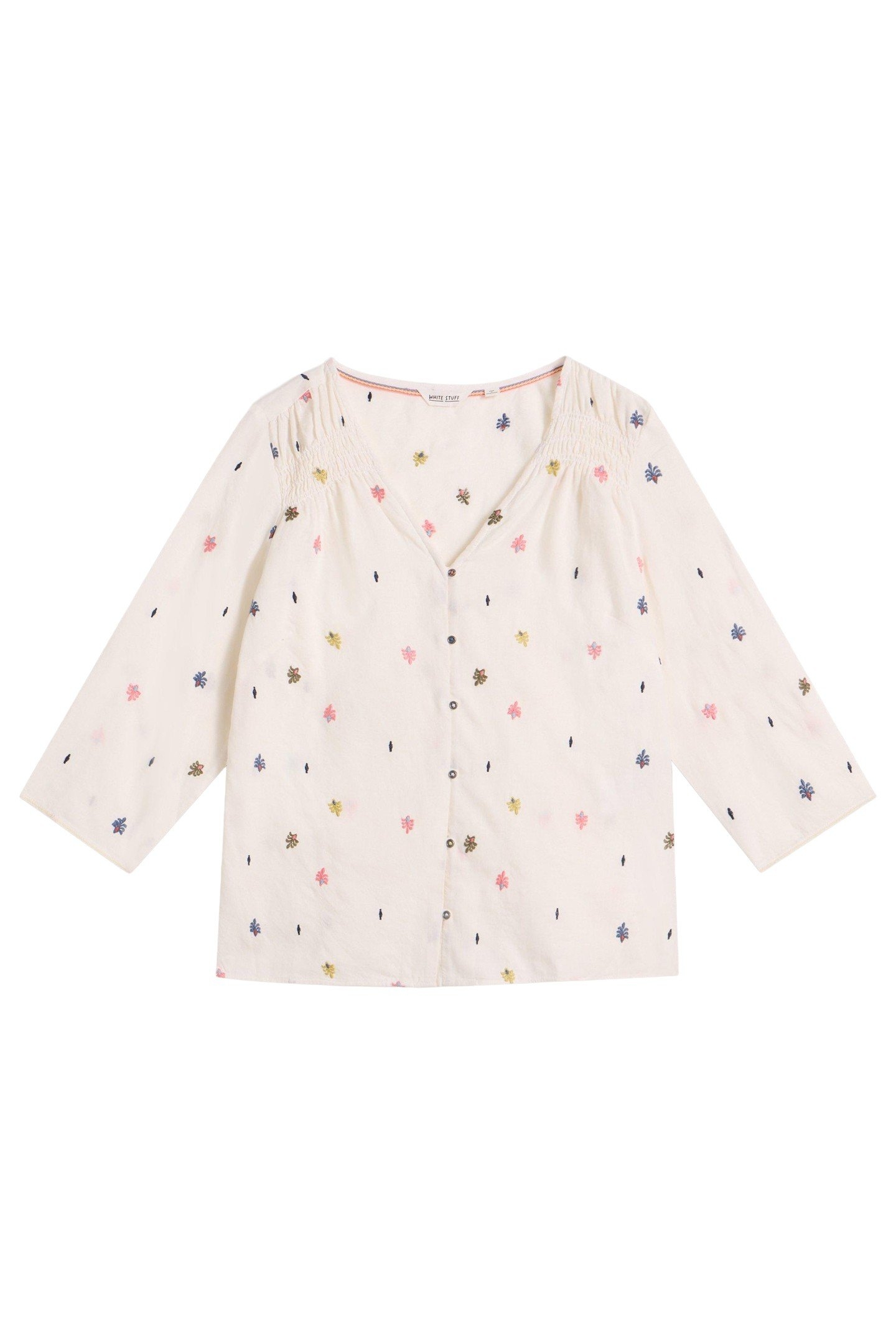 RAE ORGANIC COTTON TOP IVORY MULTI 3