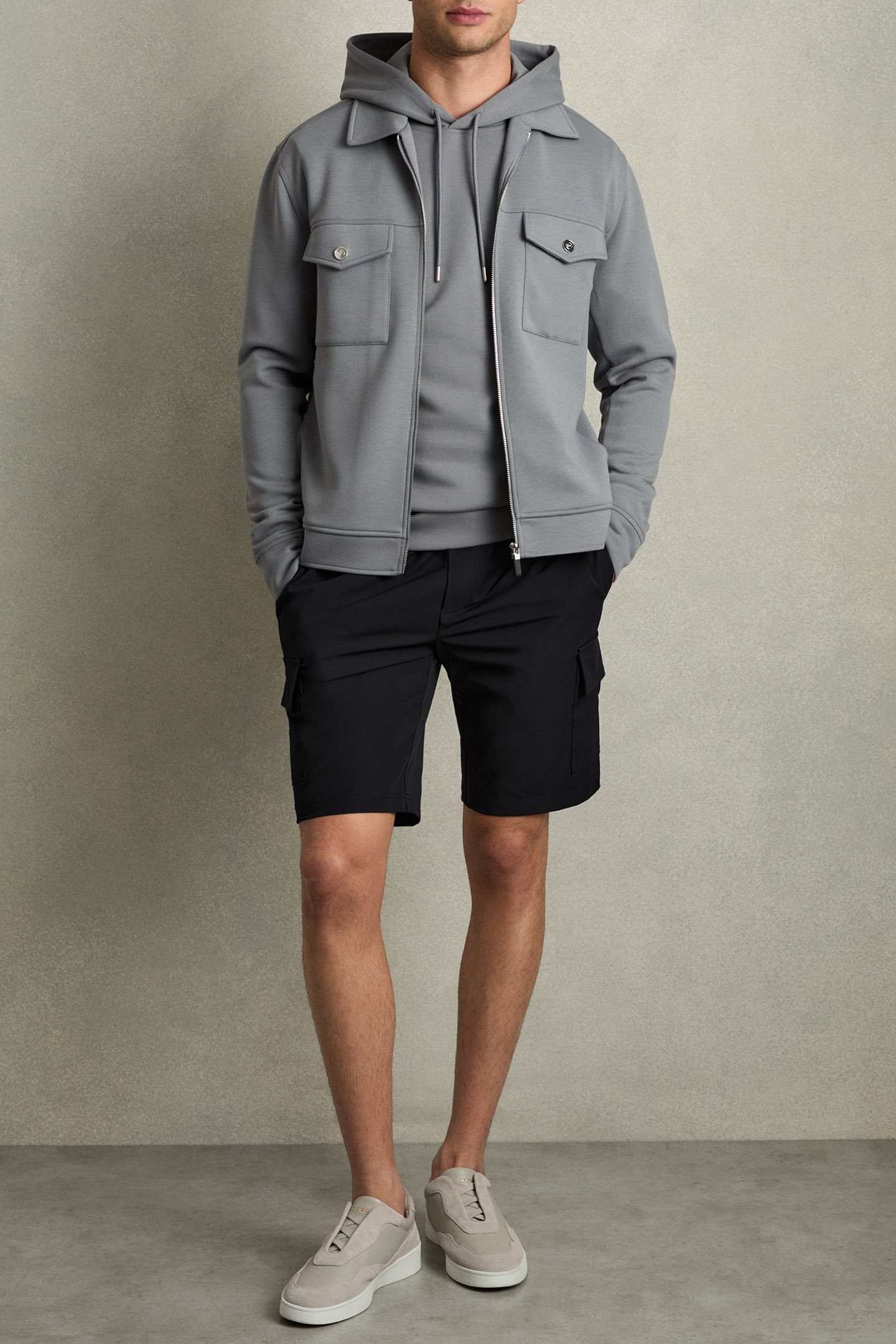 RELAXED DRAWSTRING TECHINCAL CARGO SHORT NAVY 3