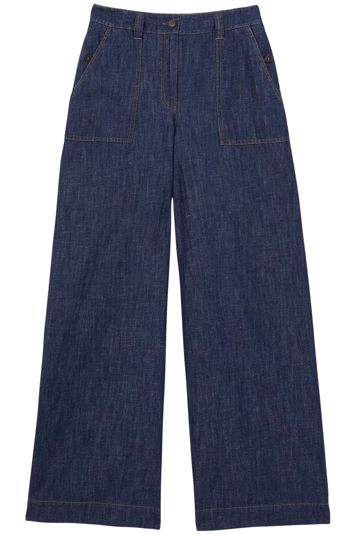 WIDE LEG LINEN TROUSER INDIGO 4