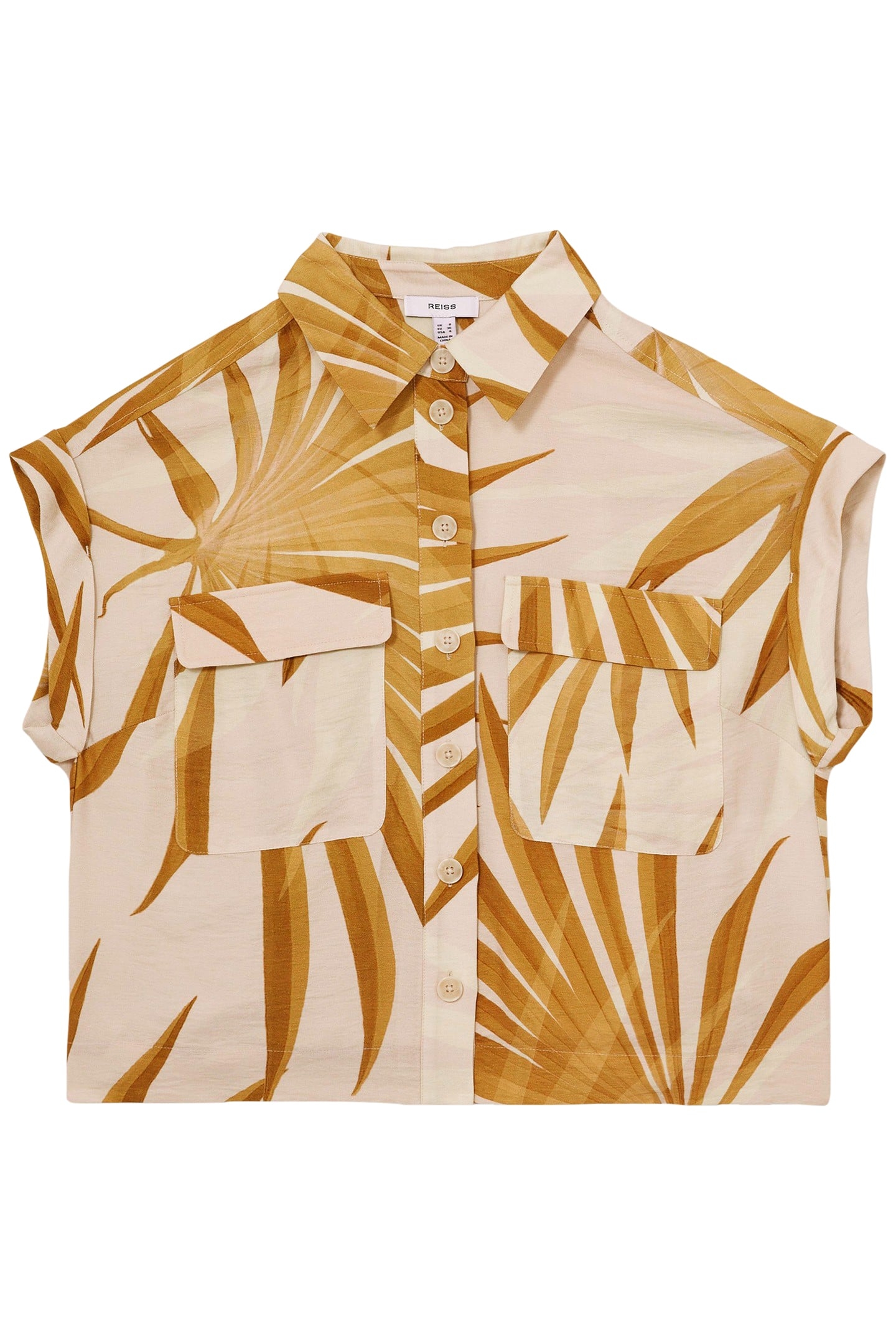 PALM PRINT TOP NEUTRAL 3